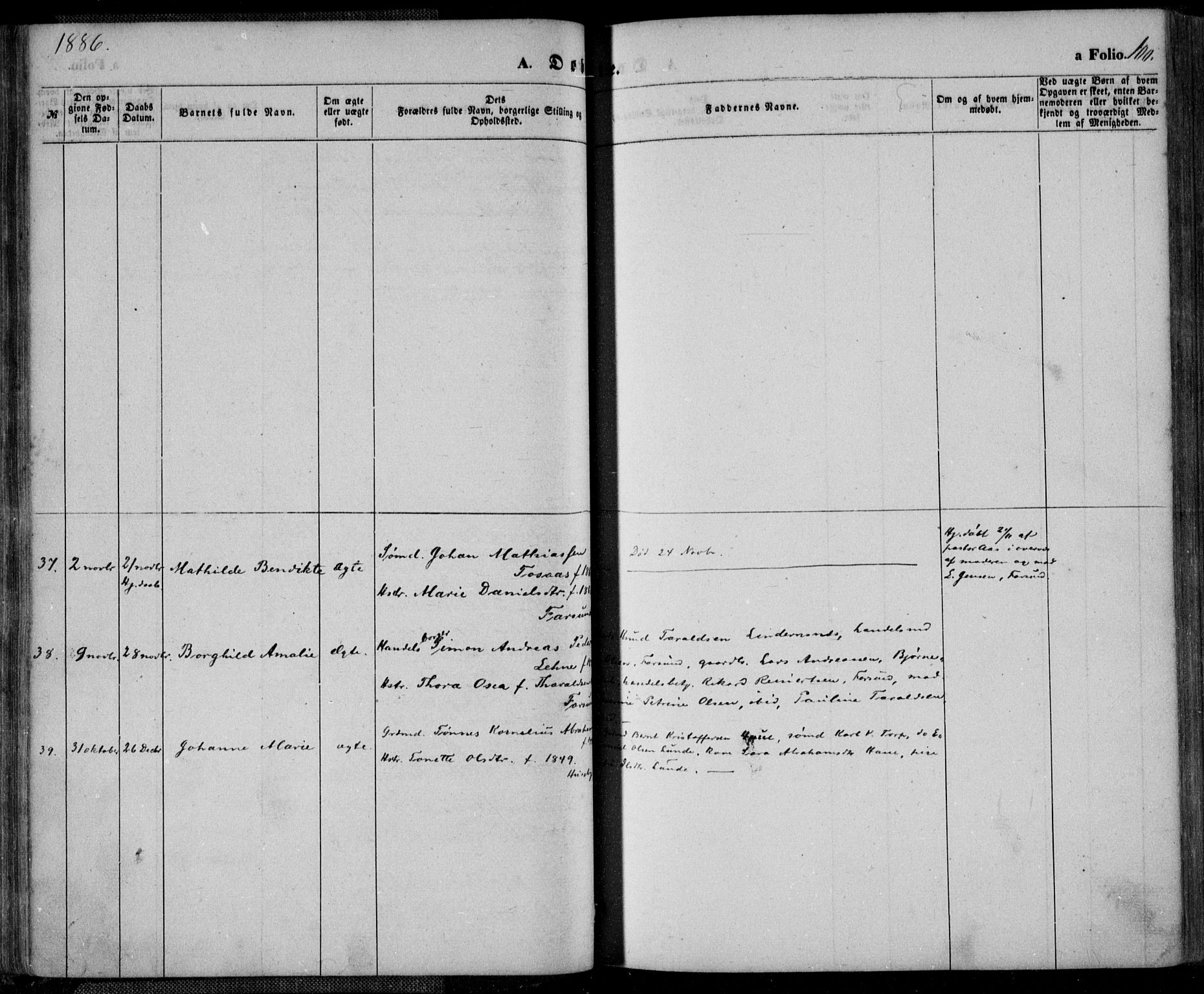 Farsund sokneprestkontor, AV/SAK-1111-0009/F/Fa/L0005: Parish register (official) no. A 5, 1863-1886, p. 100