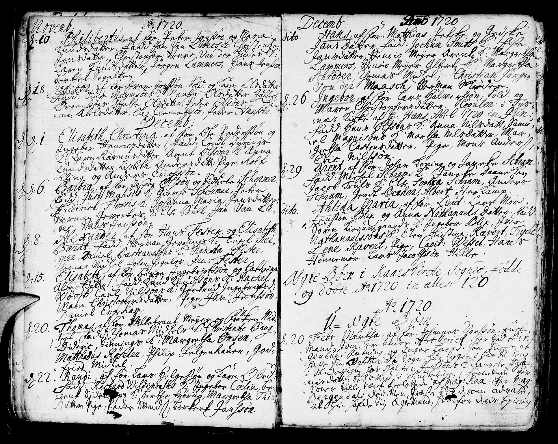 Korskirken sokneprestembete, AV/SAB-A-76101/H/Haa/L0004: Parish register (official) no. A 4, 1720-1750, p. 9