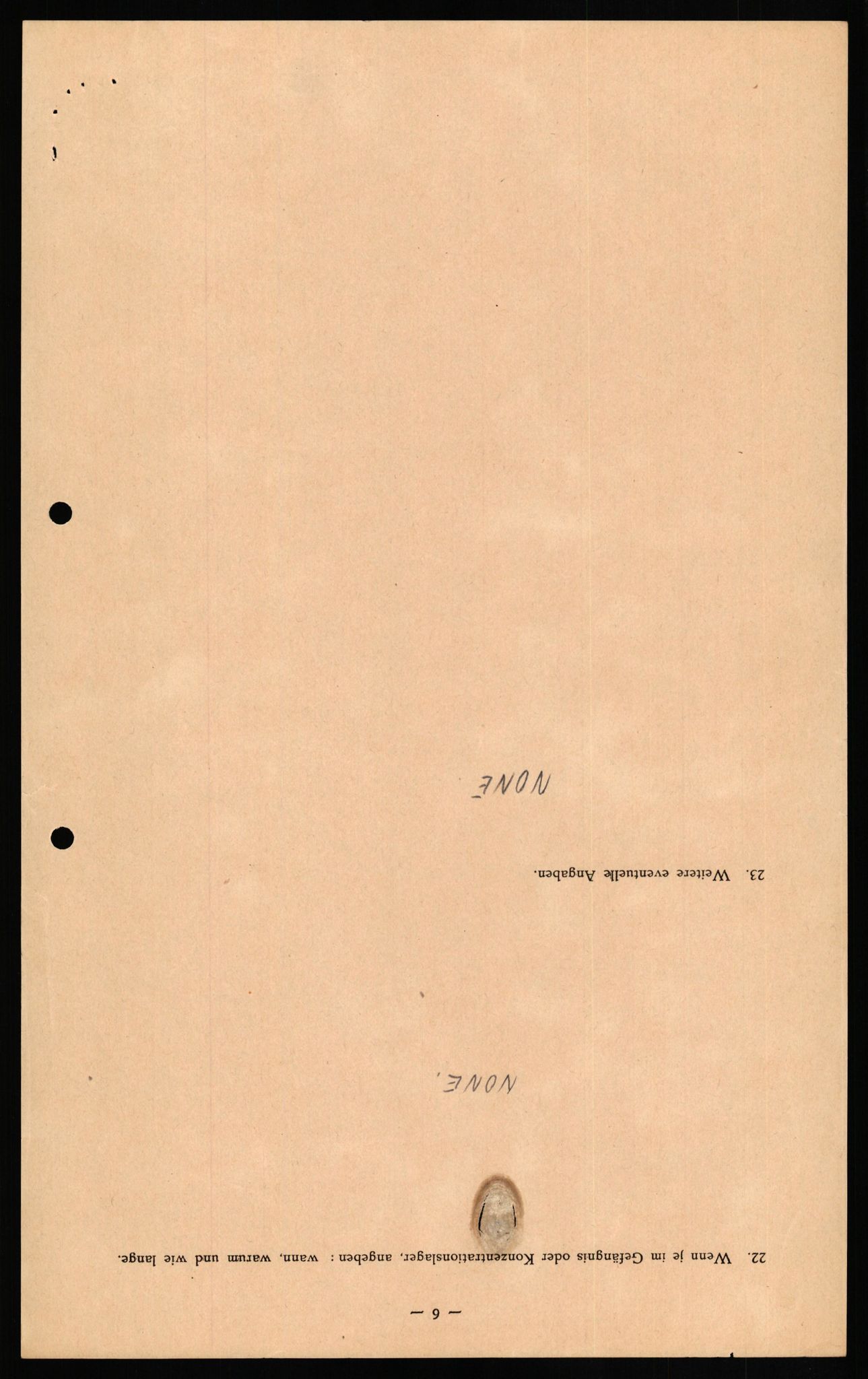 Forsvaret, Forsvarets overkommando II, AV/RA-RAFA-3915/D/Db/L0023: CI Questionaires. Tyske okkupasjonsstyrker i Norge. Tyskere., 1945-1946, p. 418