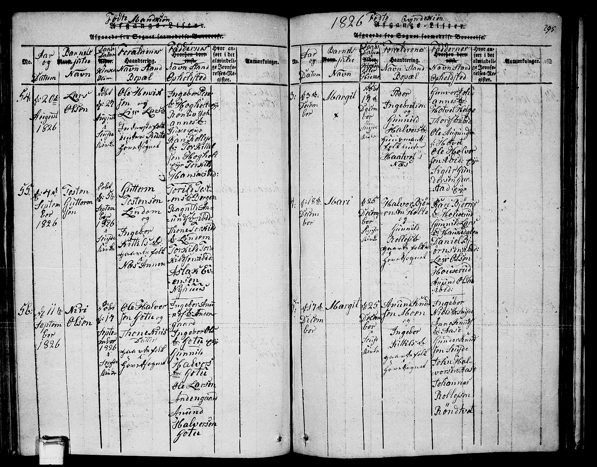 Sauherad kirkebøker, AV/SAKO-A-298/F/Fa/L0005: Parish register (official) no. I 5, 1815-1829, p. 295