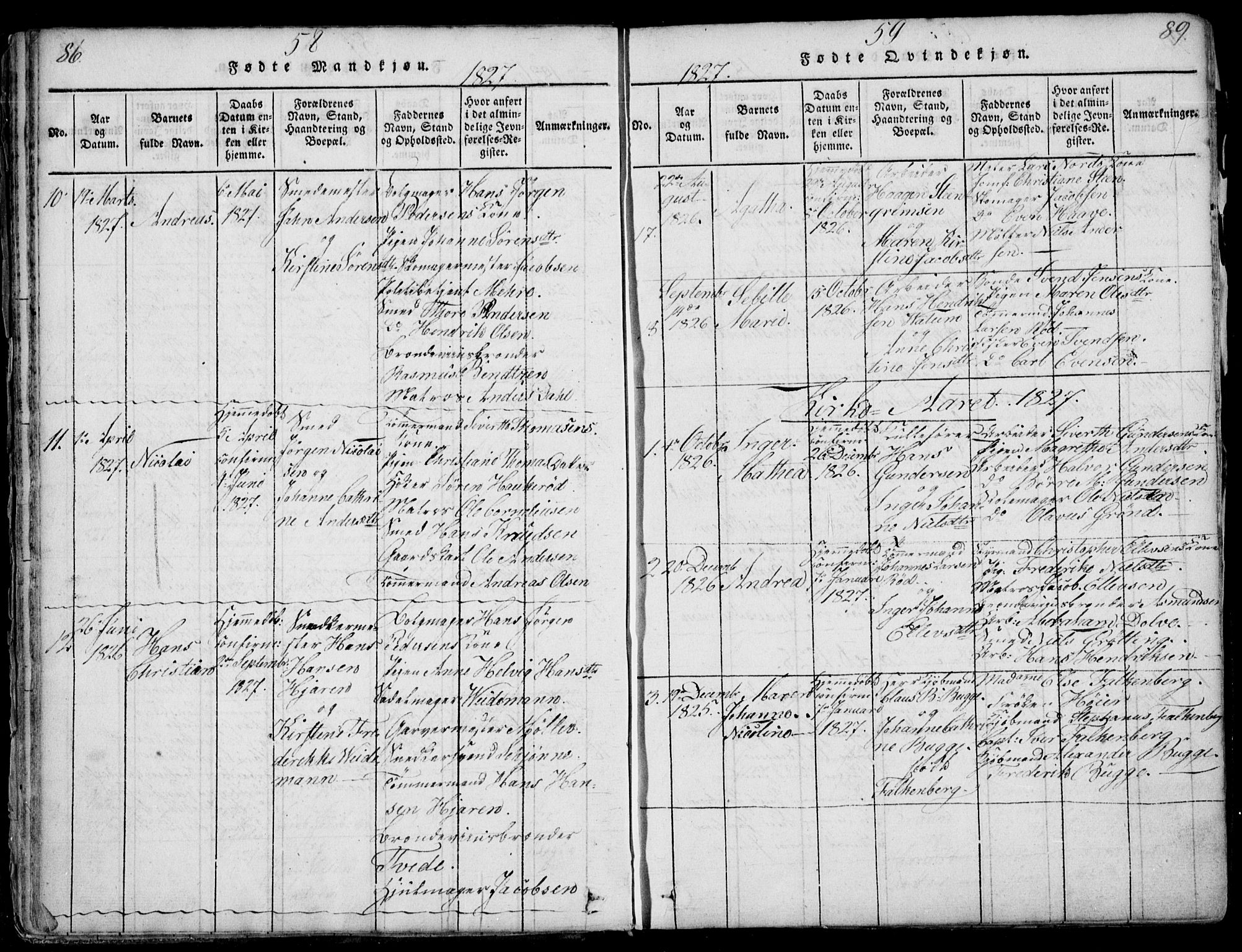 Larvik kirkebøker, SAKO/A-352/F/Fb/L0002: Parish register (official) no. II 2, 1818-1842, p. 88-89