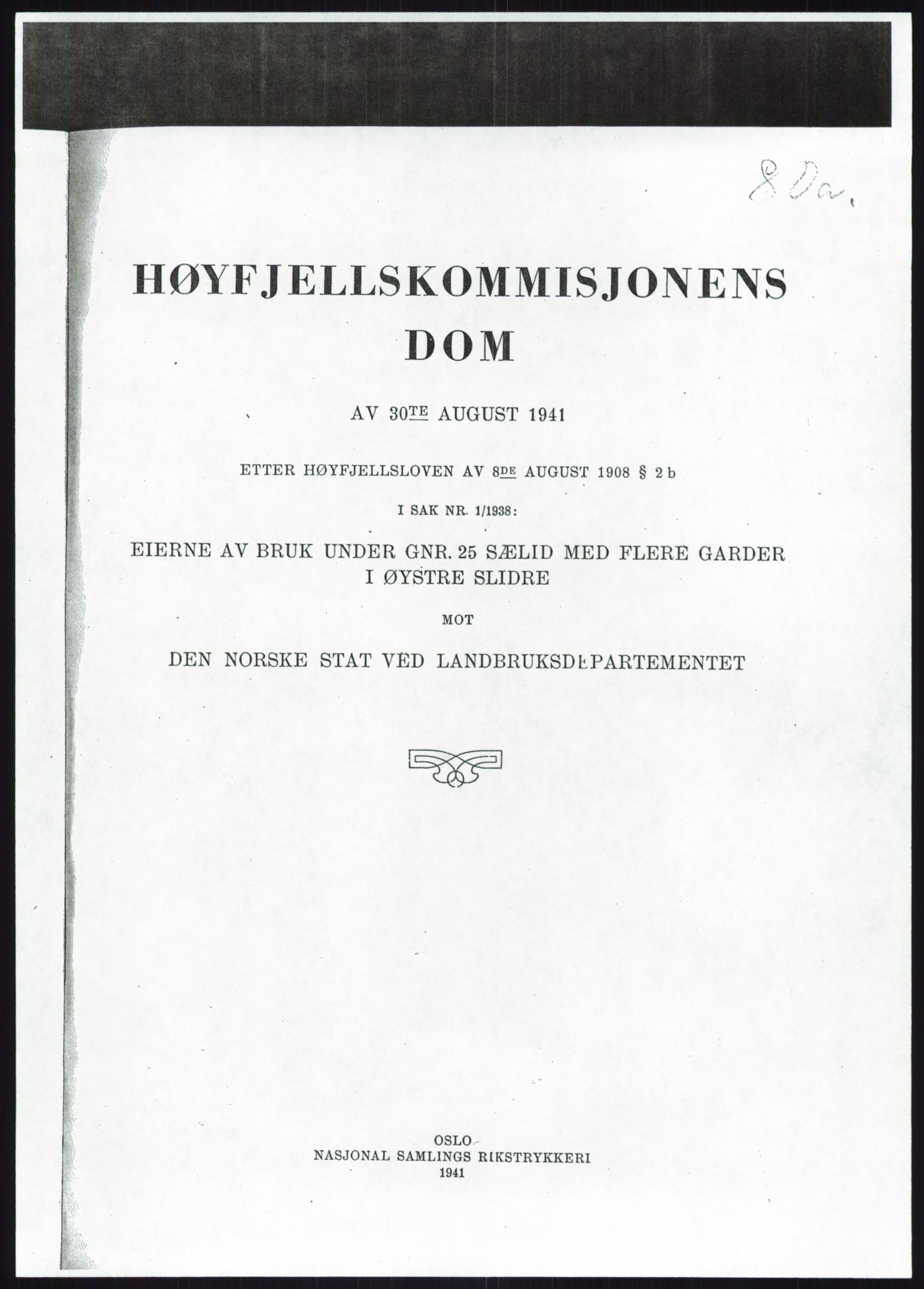 Høyfjellskommisjonen, AV/RA-S-1546/X/Xa/L0001: Nr. 1-33, 1909-1953, p. 5951