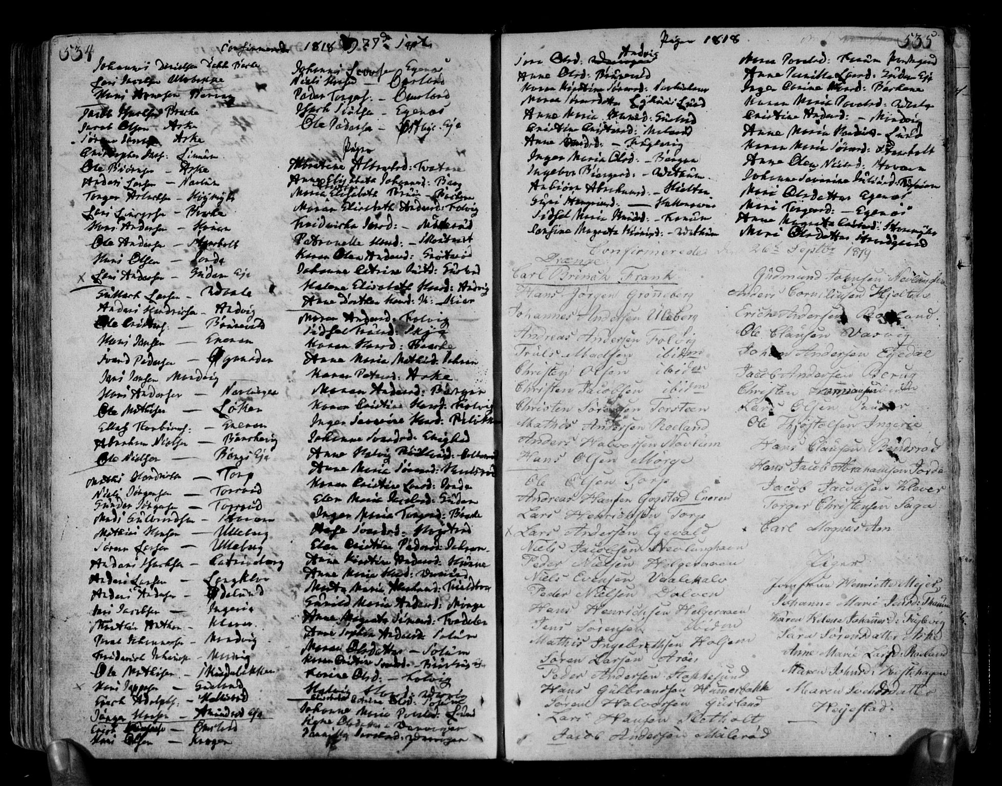 Brunlanes kirkebøker, SAKO/A-342/F/Fa/L0002: Parish register (official) no. I 2, 1802-1834, p. 534-535