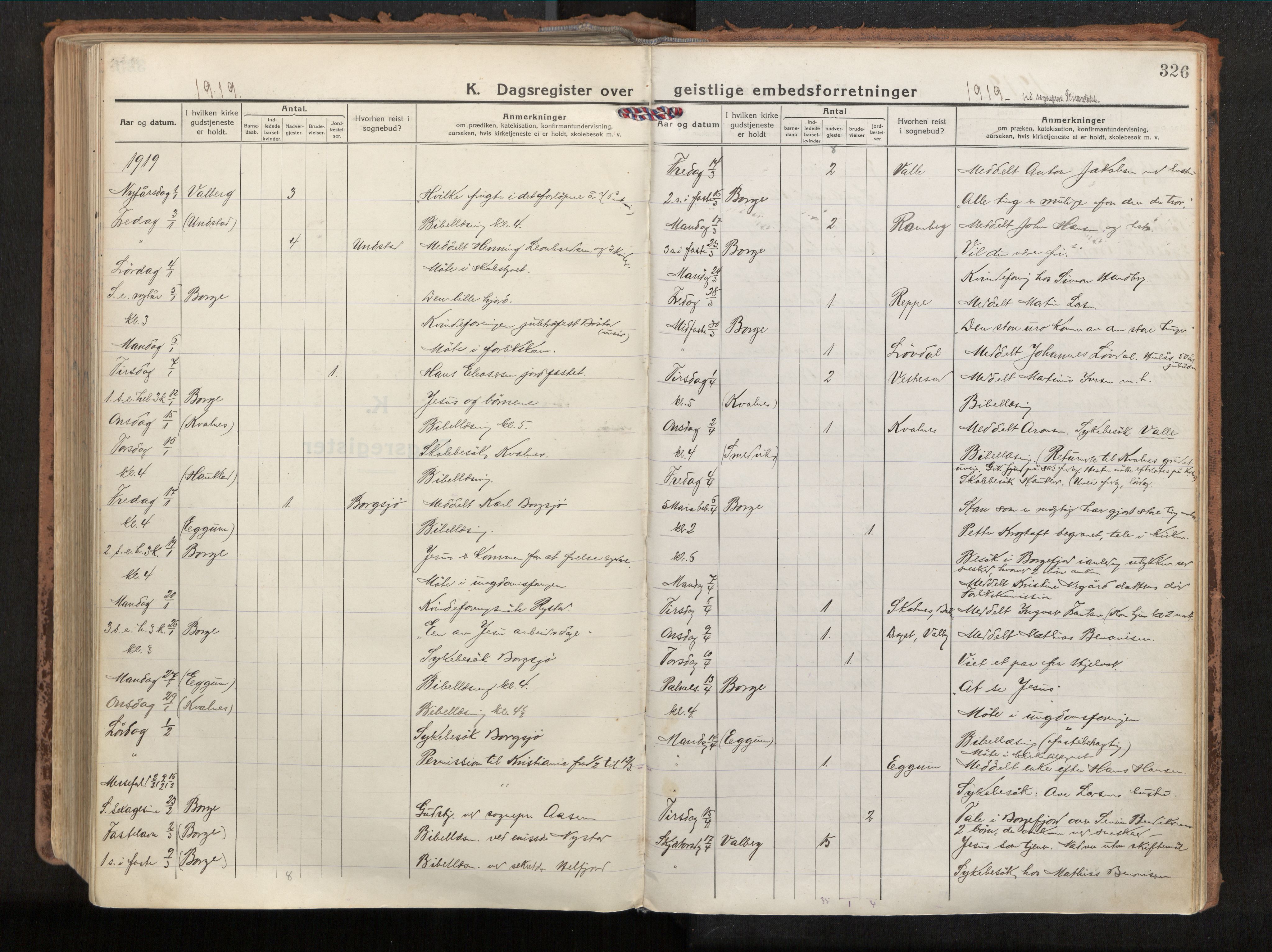 Ministerialprotokoller, klokkerbøker og fødselsregistre - Nordland, SAT/A-1459/880/L1136: Parish register (official) no. 880A10, 1919-1927, p. 326