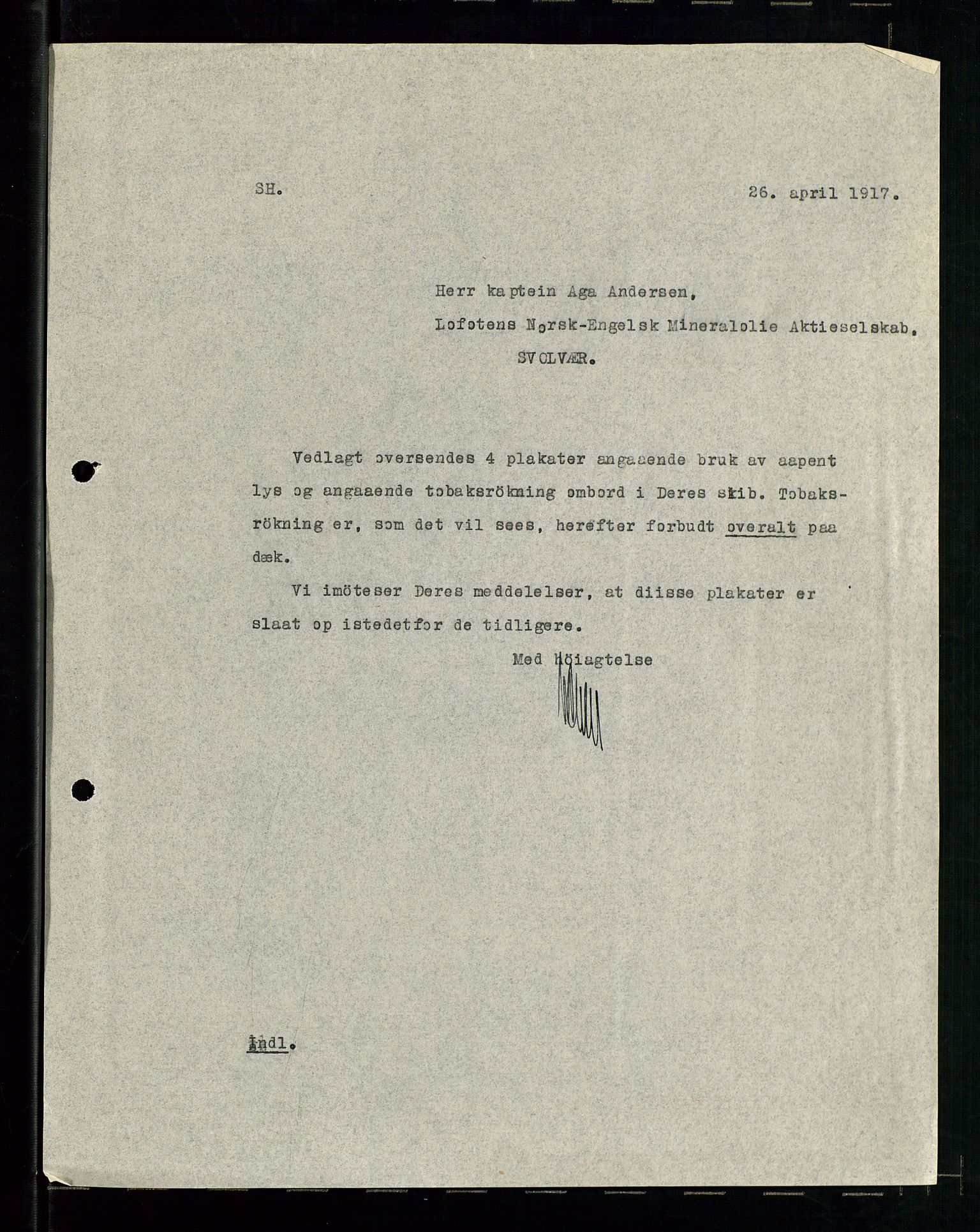 Pa 1521 - A/S Norske Shell, AV/SAST-A-101915/E/Ea/Eaa/L0001: Sjefskorrespondanse, 1917, p. 13