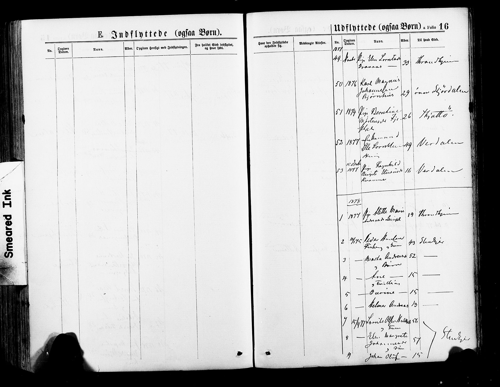 Ministerialprotokoller, klokkerbøker og fødselsregistre - Nord-Trøndelag, AV/SAT-A-1458/735/L0348: Parish register (official) no. 735A09 /1, 1873-1883, p. 16