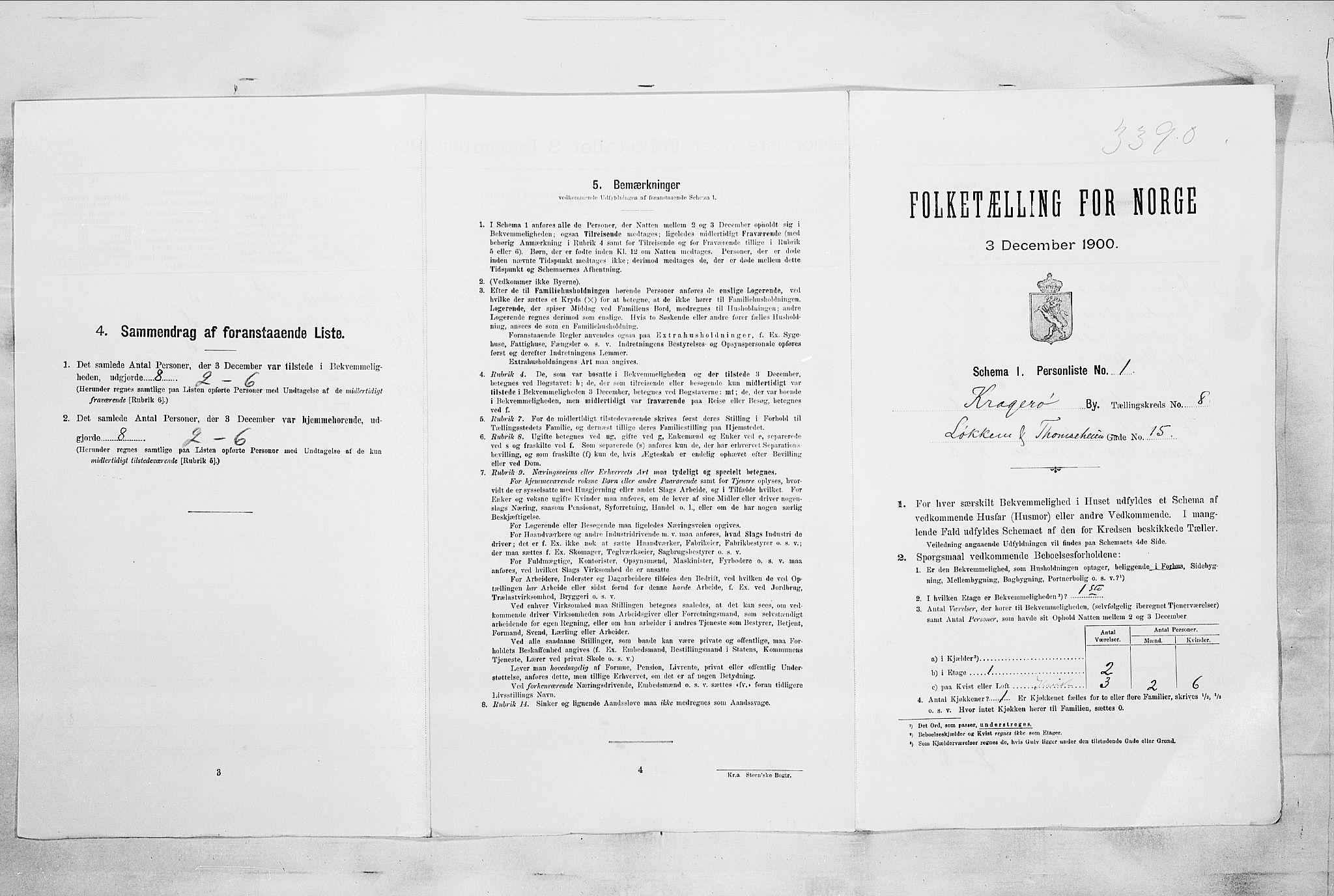 SAKO, 1900 census for Kragerø, 1900, p. 1060