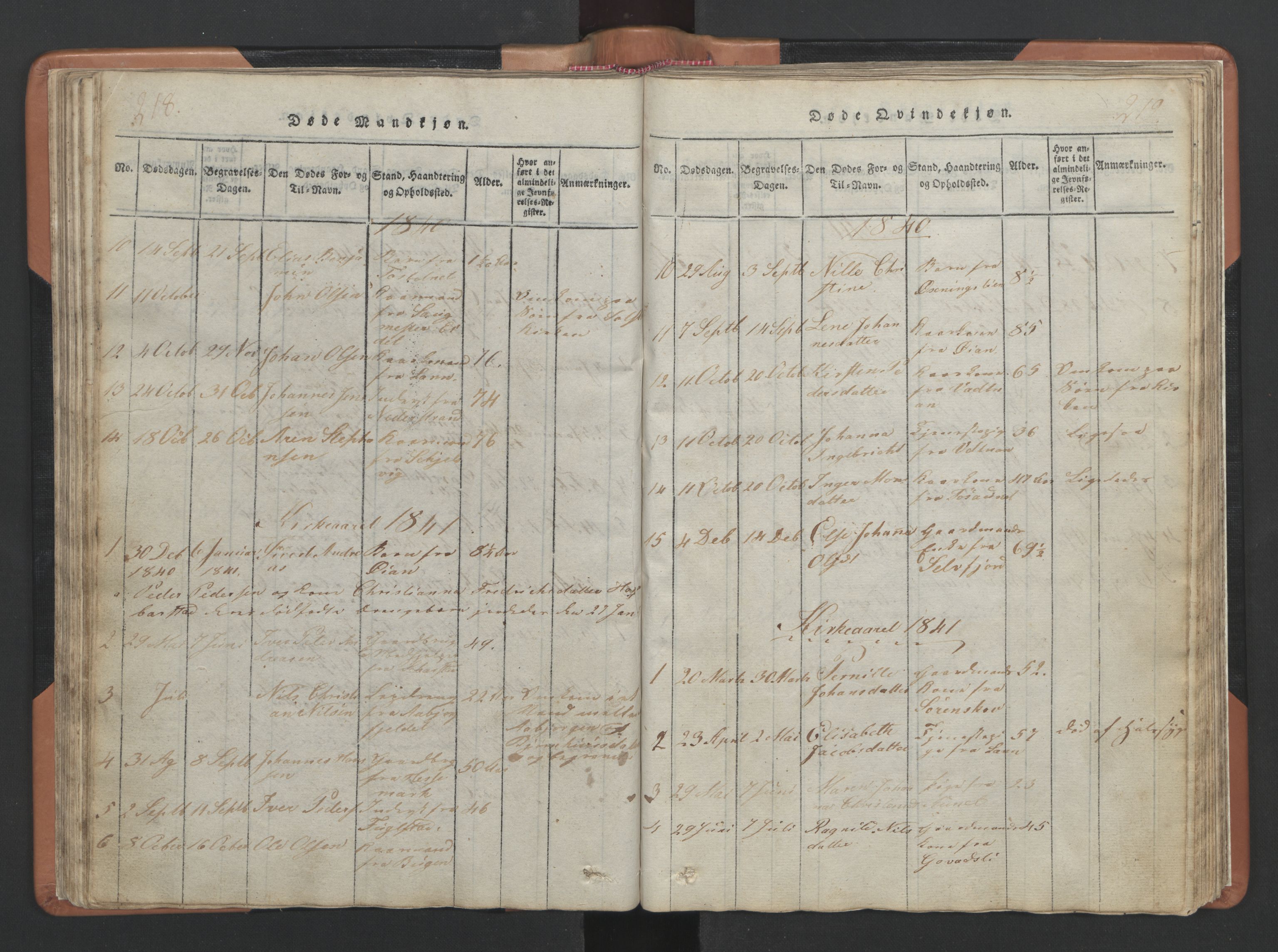 Ministerialprotokoller, klokkerbøker og fødselsregistre - Nordland, AV/SAT-A-1459/810/L0157: Parish register (copy) no. 810C01, 1819-1842, p. 218-219