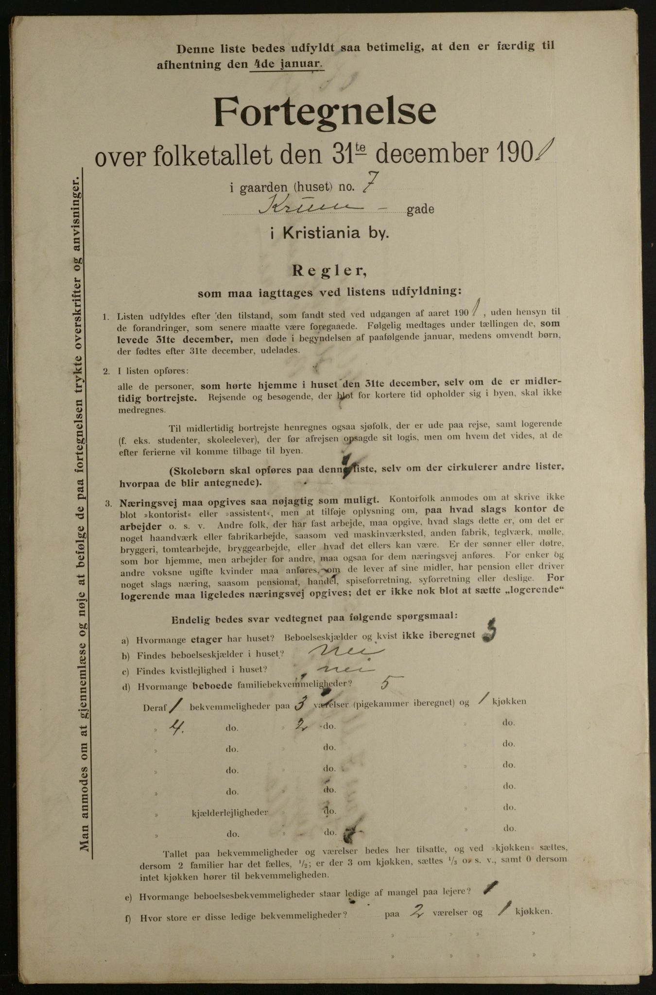 OBA, Municipal Census 1901 for Kristiania, 1901, p. 8431