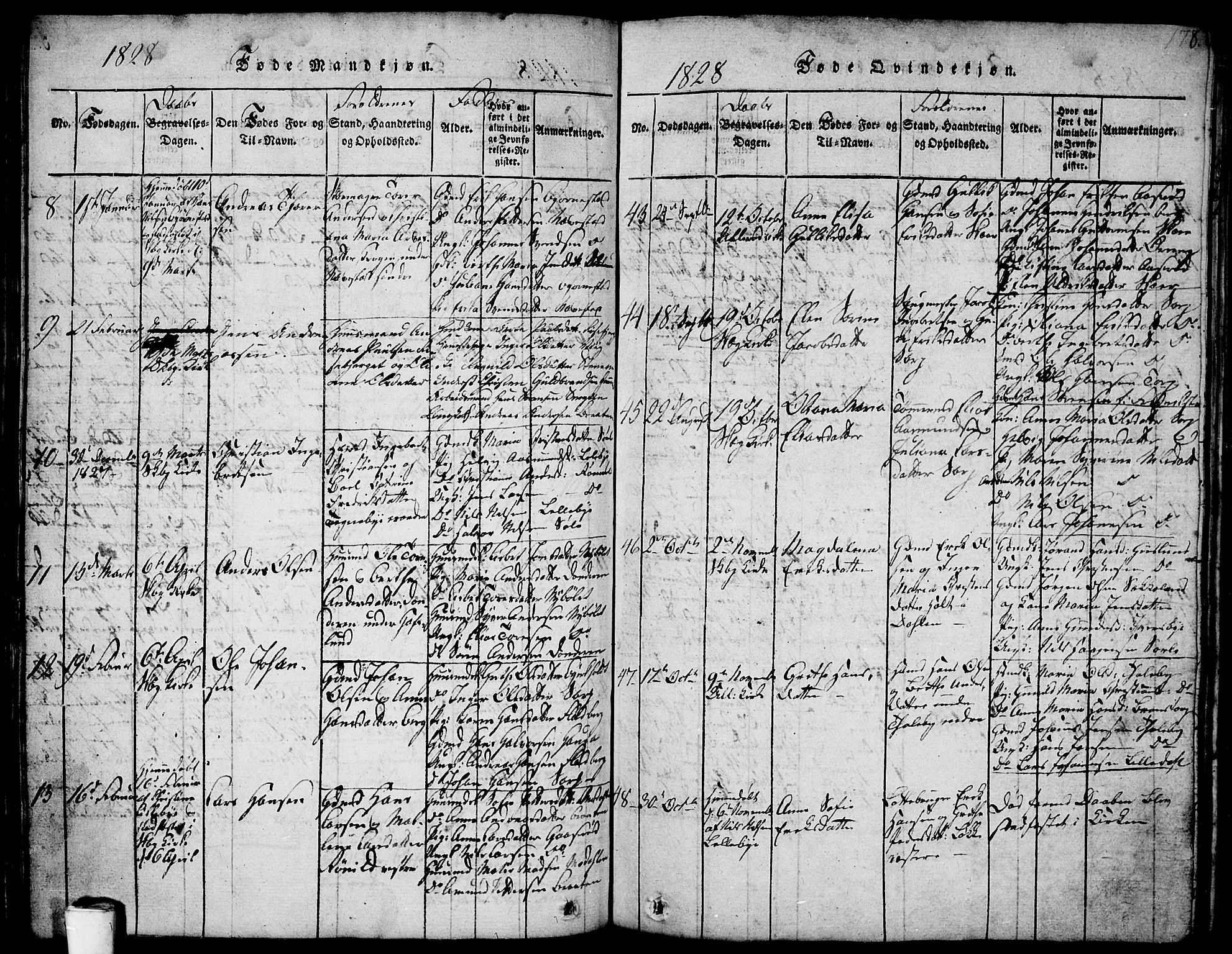 Skjeberg prestekontor Kirkebøker, AV/SAO-A-10923/F/Fa/L0004: Parish register (official) no. I 4, 1815-1830, p. 178