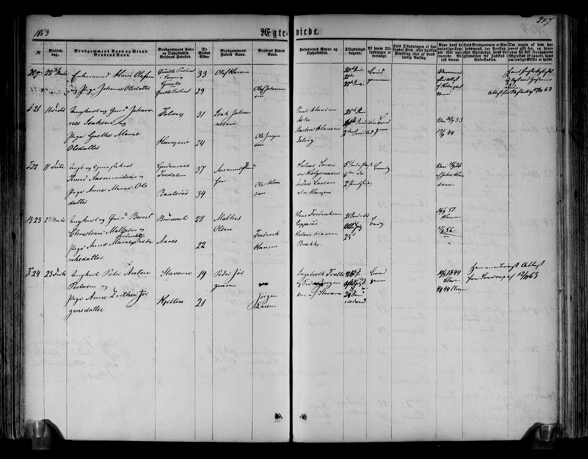 Brunlanes kirkebøker, AV/SAKO-A-342/F/Fa/L0005: Parish register (official) no. I 5, 1862-1877, p. 247