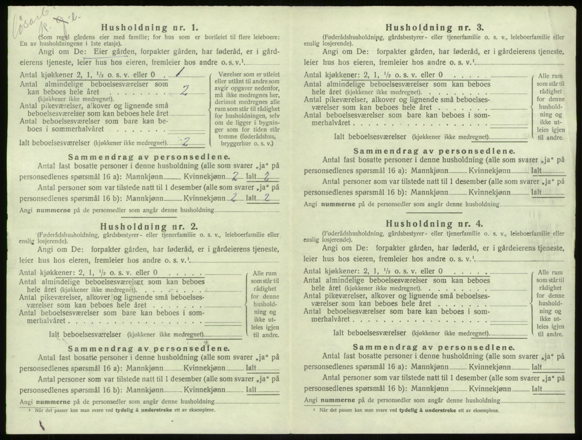 SAB, 1920 census for Haus, 1920, p. 501
