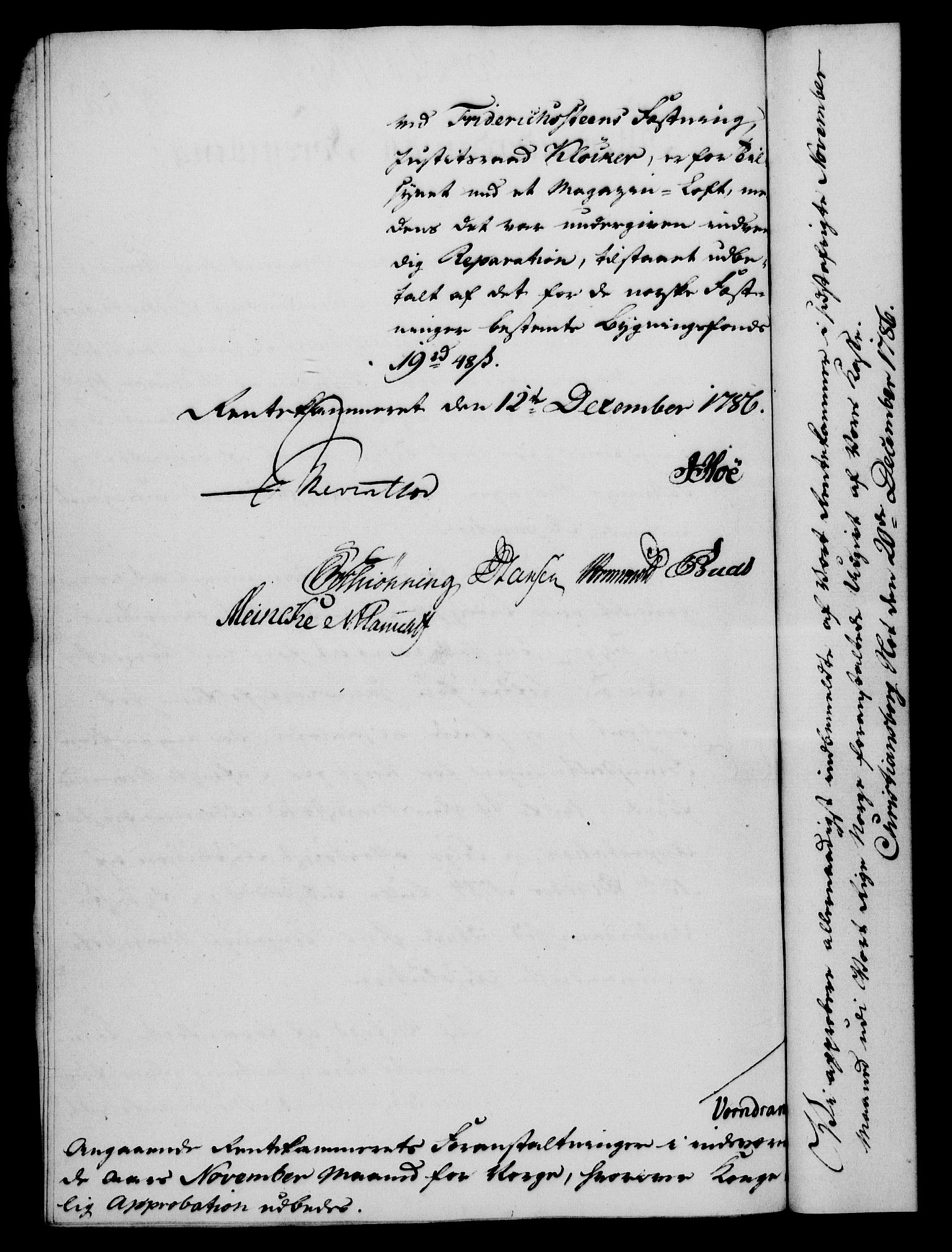 Rentekammeret, Kammerkanselliet, AV/RA-EA-3111/G/Gf/Gfa/L0068: Norsk relasjons- og resolusjonsprotokoll (merket RK 52.68), 1786, p. 1048