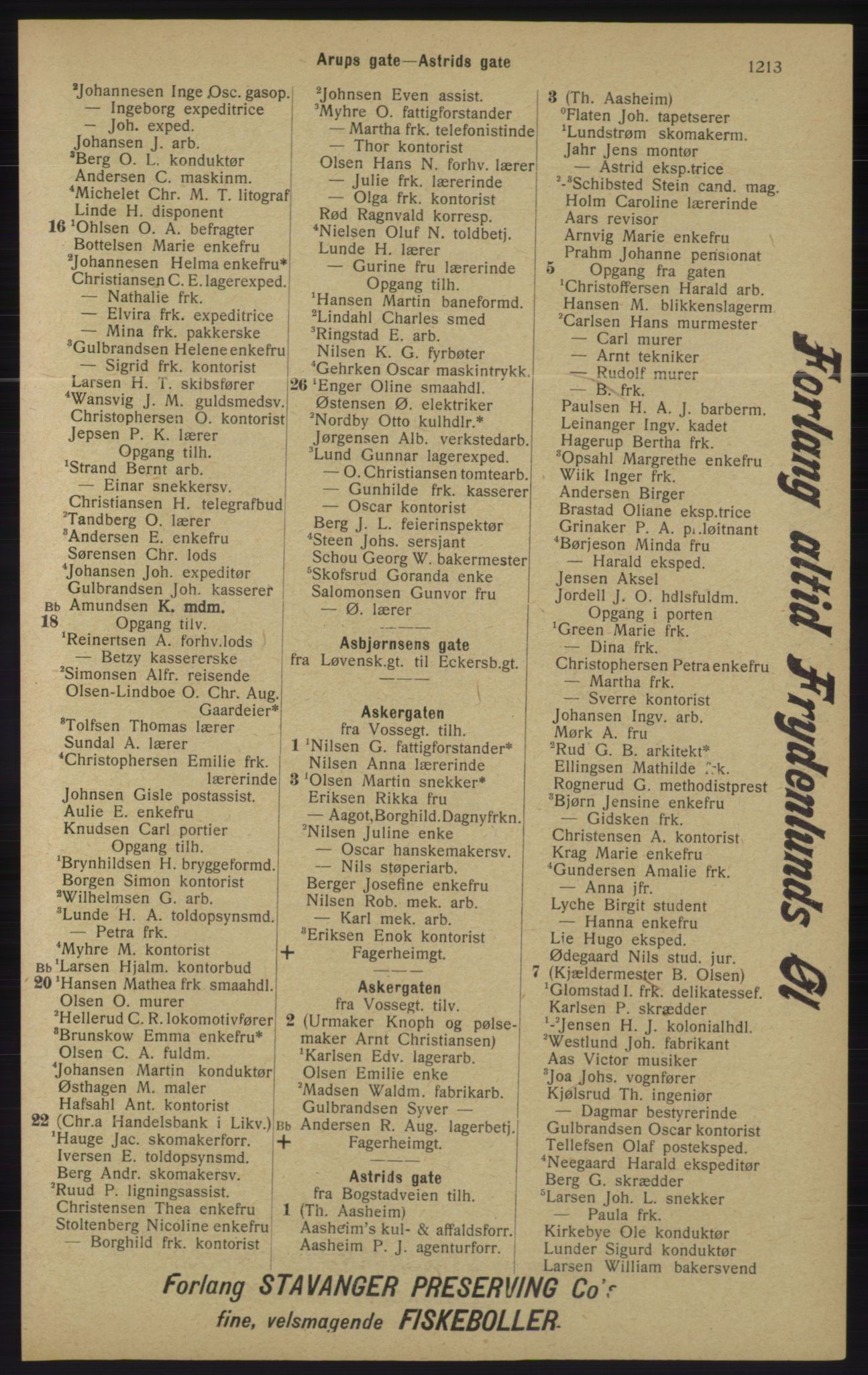 Kristiania/Oslo adressebok, PUBL/-, 1913, p. 1169