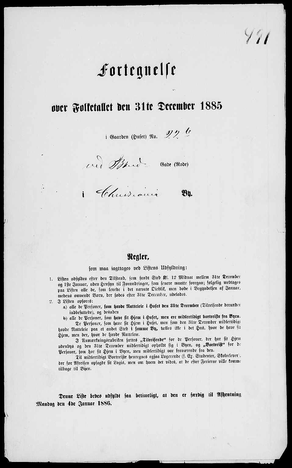 RA, 1885 census for 0301 Kristiania, 1885, p. 9055