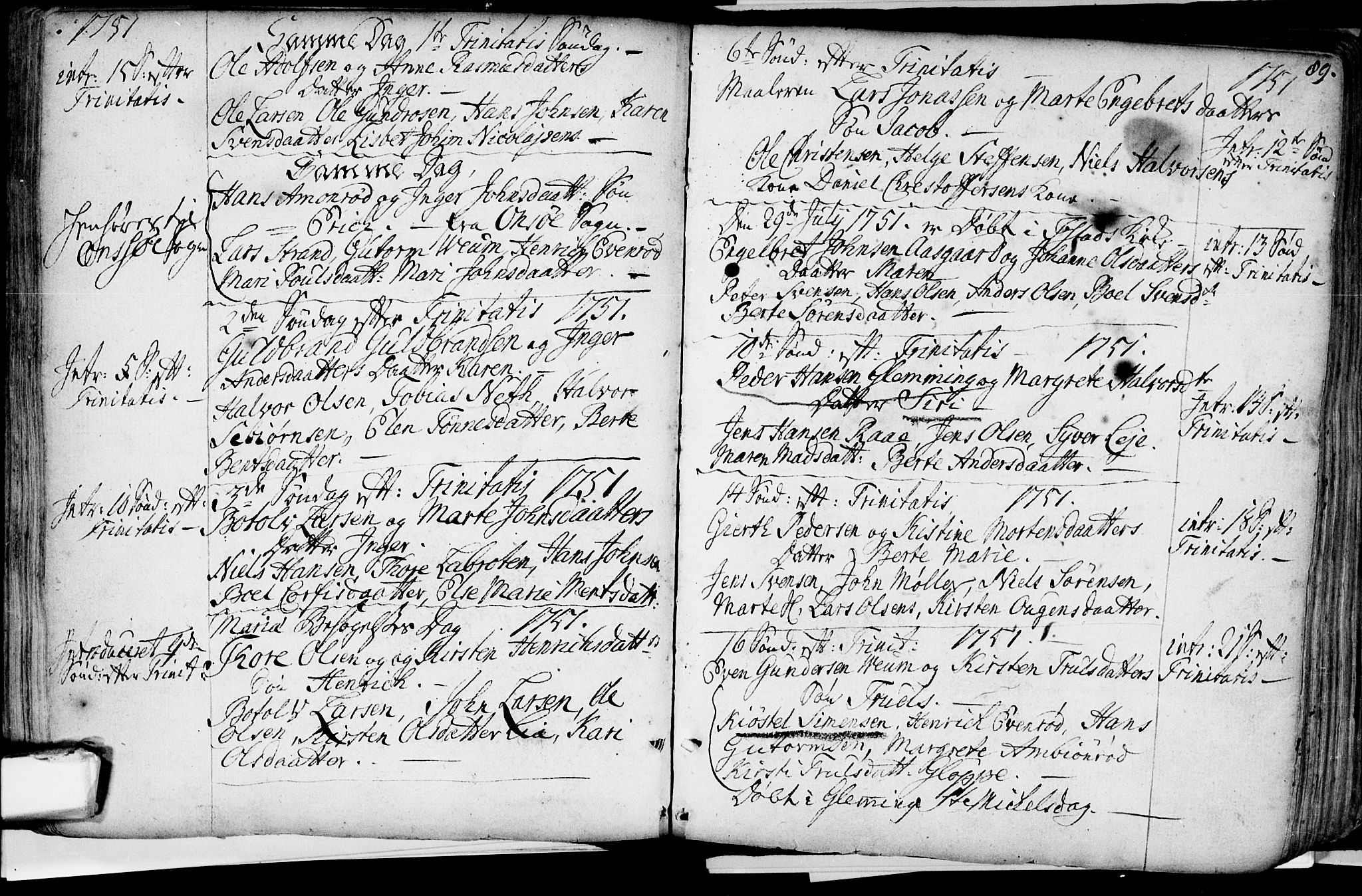 Glemmen prestekontor Kirkebøker, AV/SAO-A-10908/F/Fa/L0001: Parish register (official) no. 1, 1733-1759, p. 89