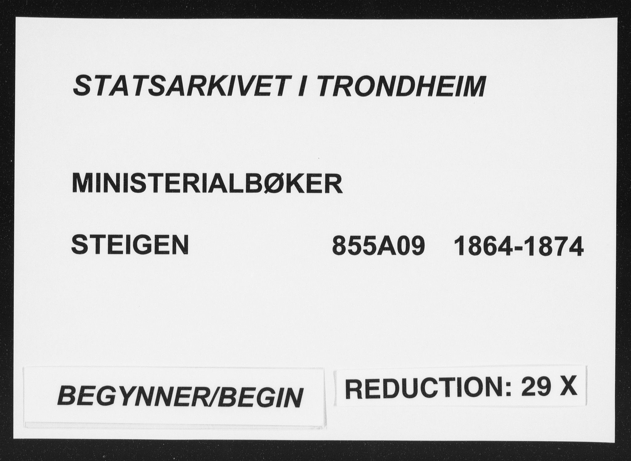 Ministerialprotokoller, klokkerbøker og fødselsregistre - Nordland, SAT/A-1459/855/L0801: Parish register (official) no. 855A09, 1864-1874
