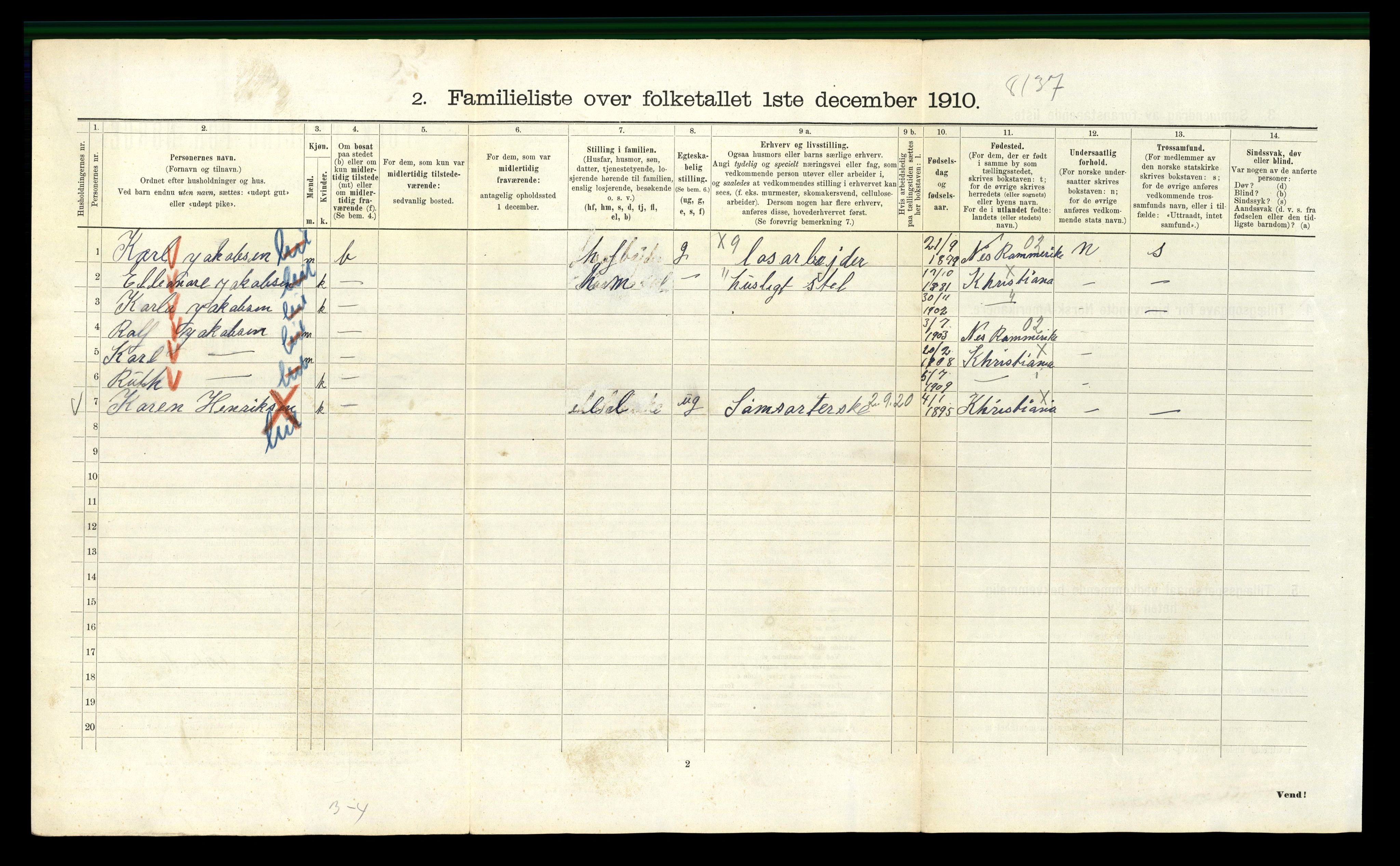 RA, 1910 census for Kristiania, 1910, p. 32546