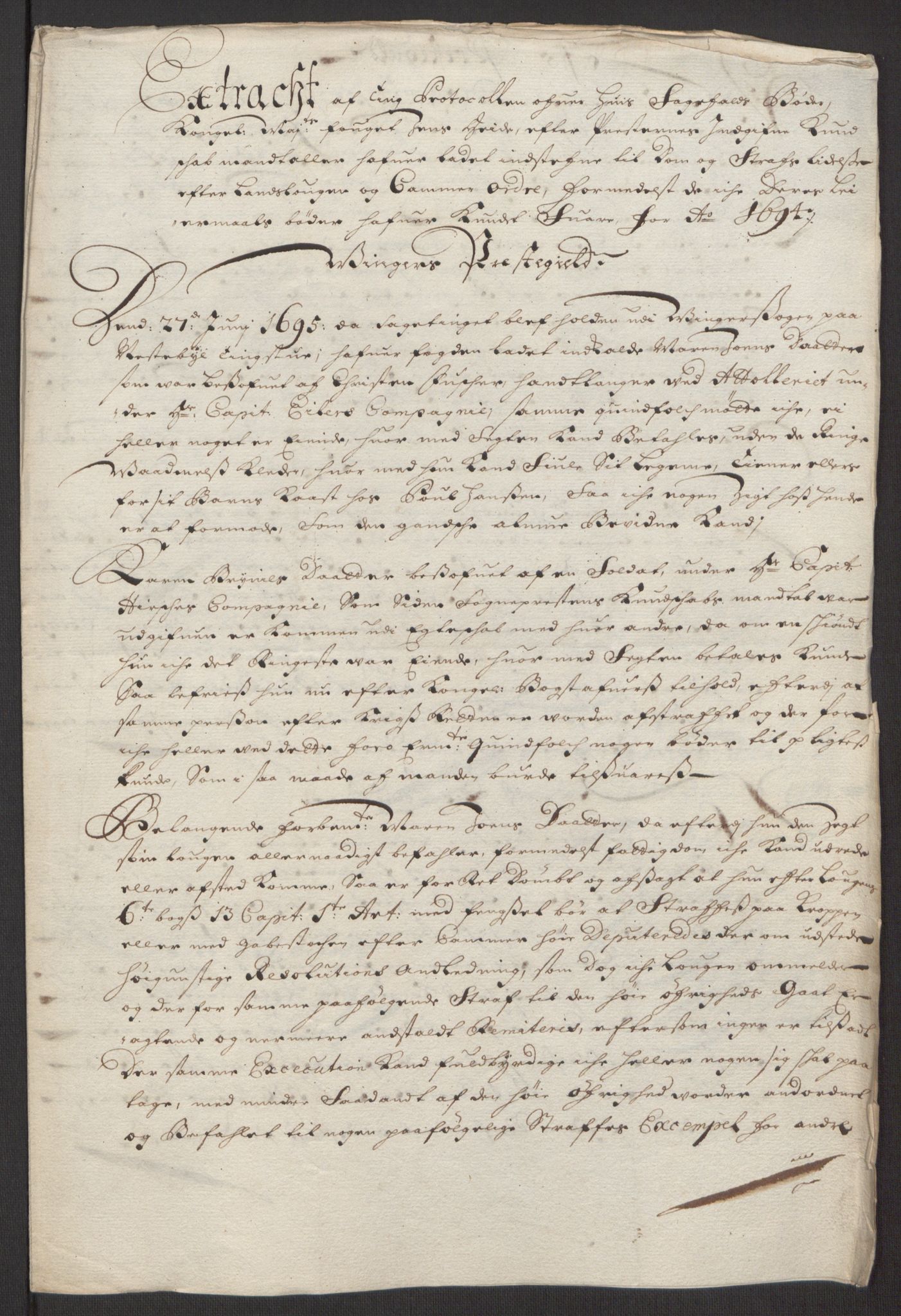 Rentekammeret inntil 1814, Reviderte regnskaper, Fogderegnskap, RA/EA-4092/R13/L0833: Fogderegnskap Solør, Odal og Østerdal, 1695, p. 72