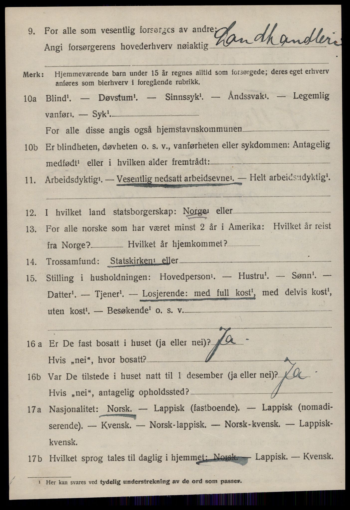 SAT, 1920 census for Fillan, 1920, p. 1323