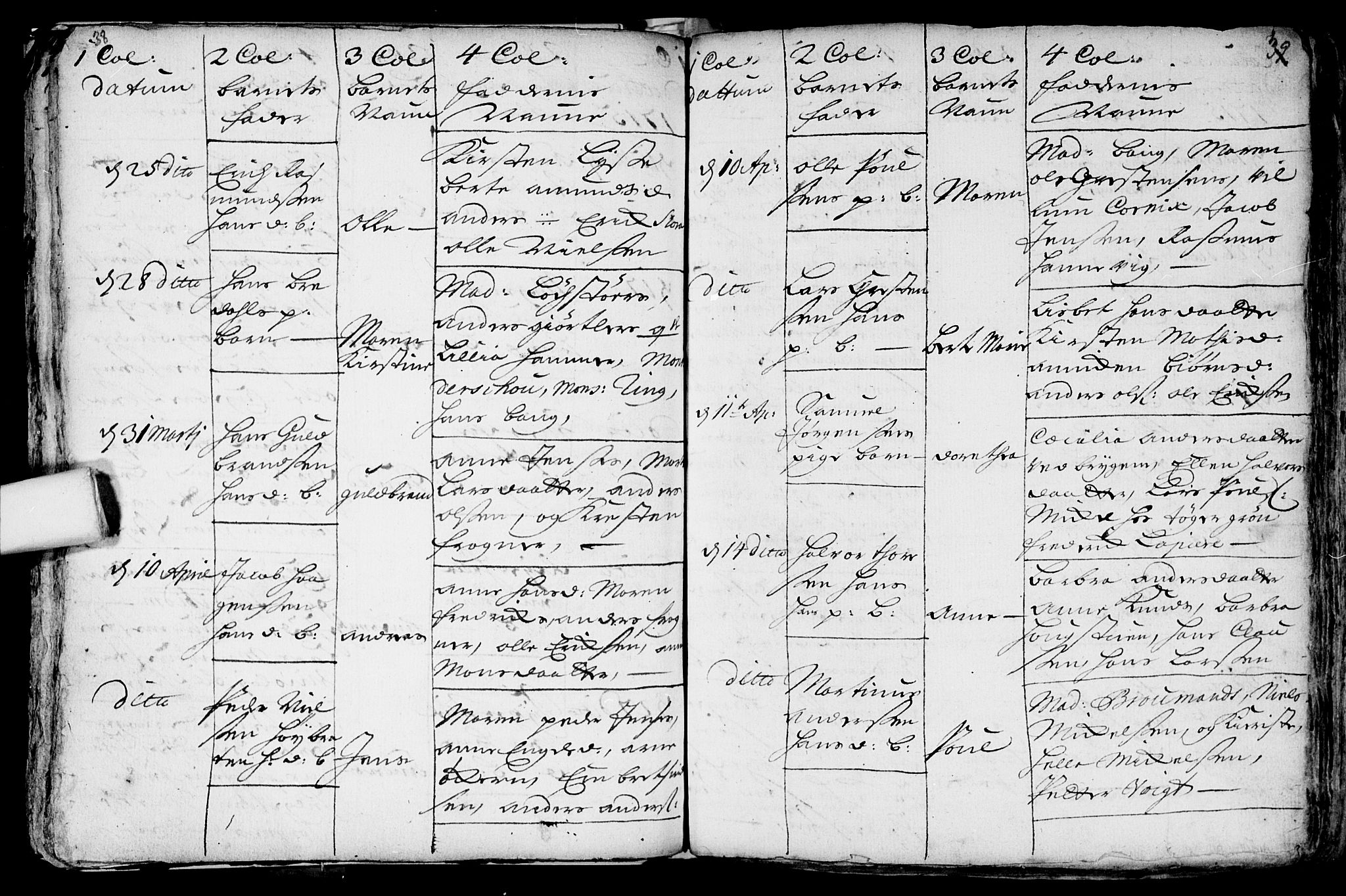 Aker prestekontor kirkebøker, AV/SAO-A-10861/F/L0002: Parish register (official) no. 2, 1714-1720, p. 38-39