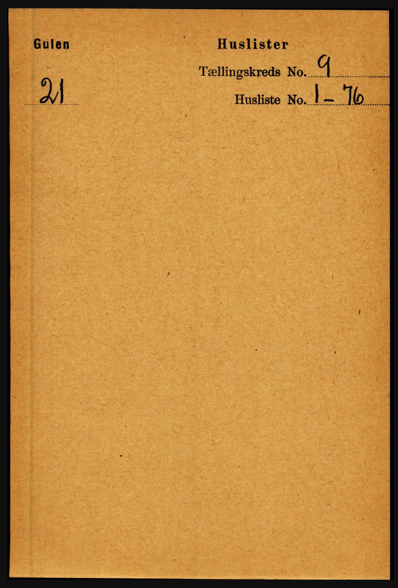 RA, 1891 census for 1411 Gulen, 1891, p. 2704