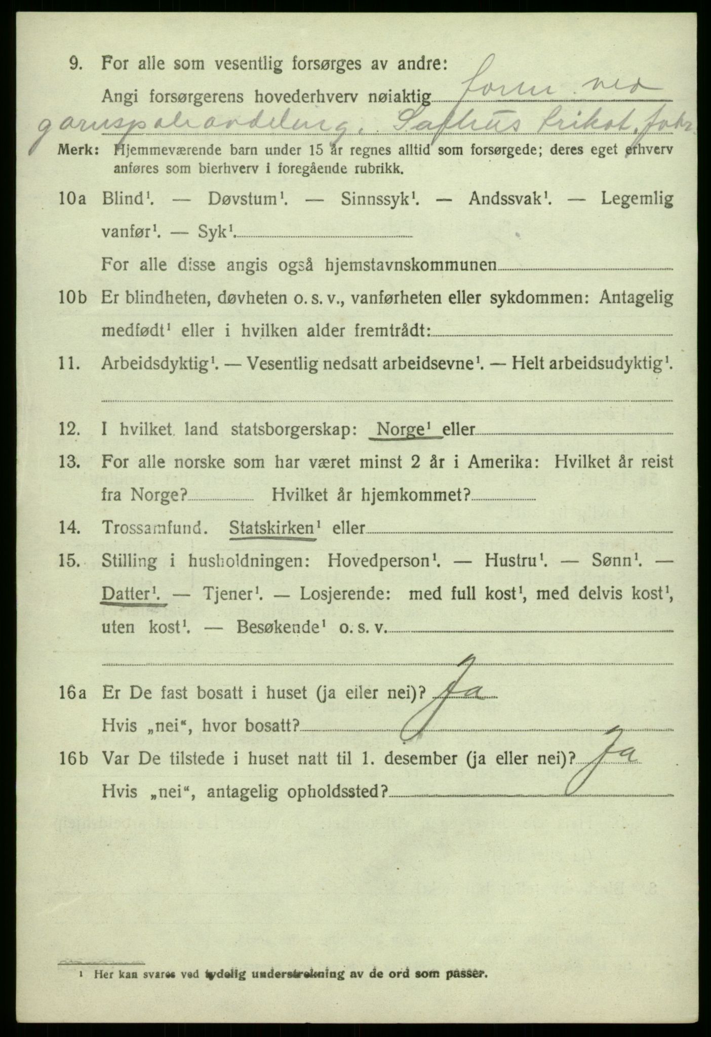 SAB, 1920 census for Åsane, 1920, p. 1128