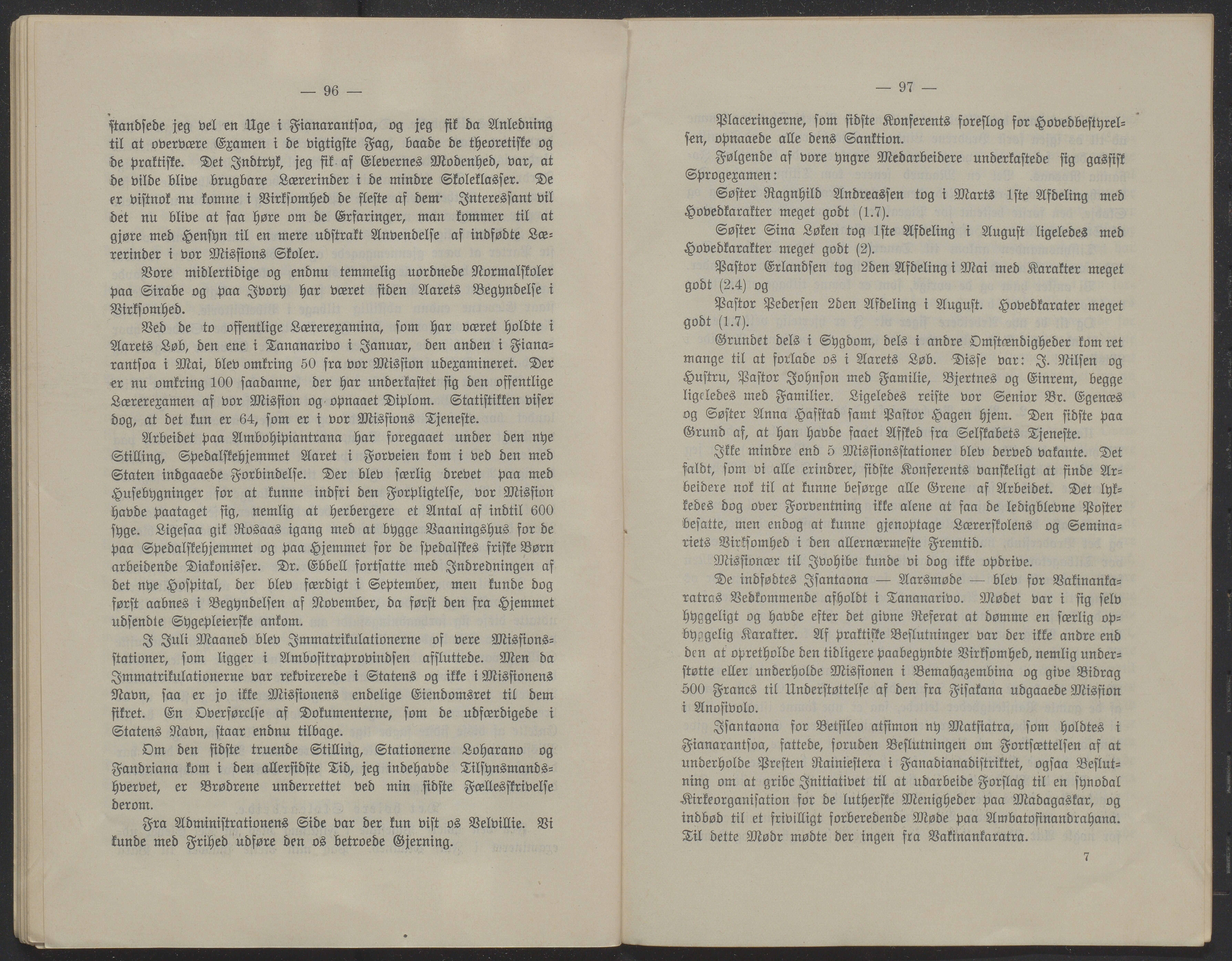 Det Norske Misjonsselskap - hovedadministrasjonen, VID/MA-A-1045/D/Db/Dba/L0340/0002: Beretninger, Bøker, Skrifter o.l   / Årsberetninger. Heftet. 60. , 1901, p. 96-97