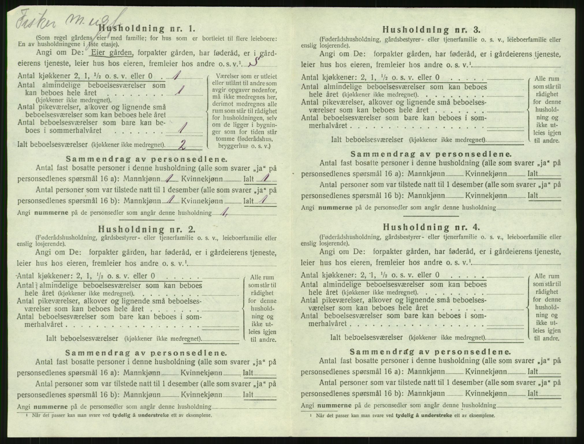 SAT, 1920 census for Kornstad, 1920, p. 368