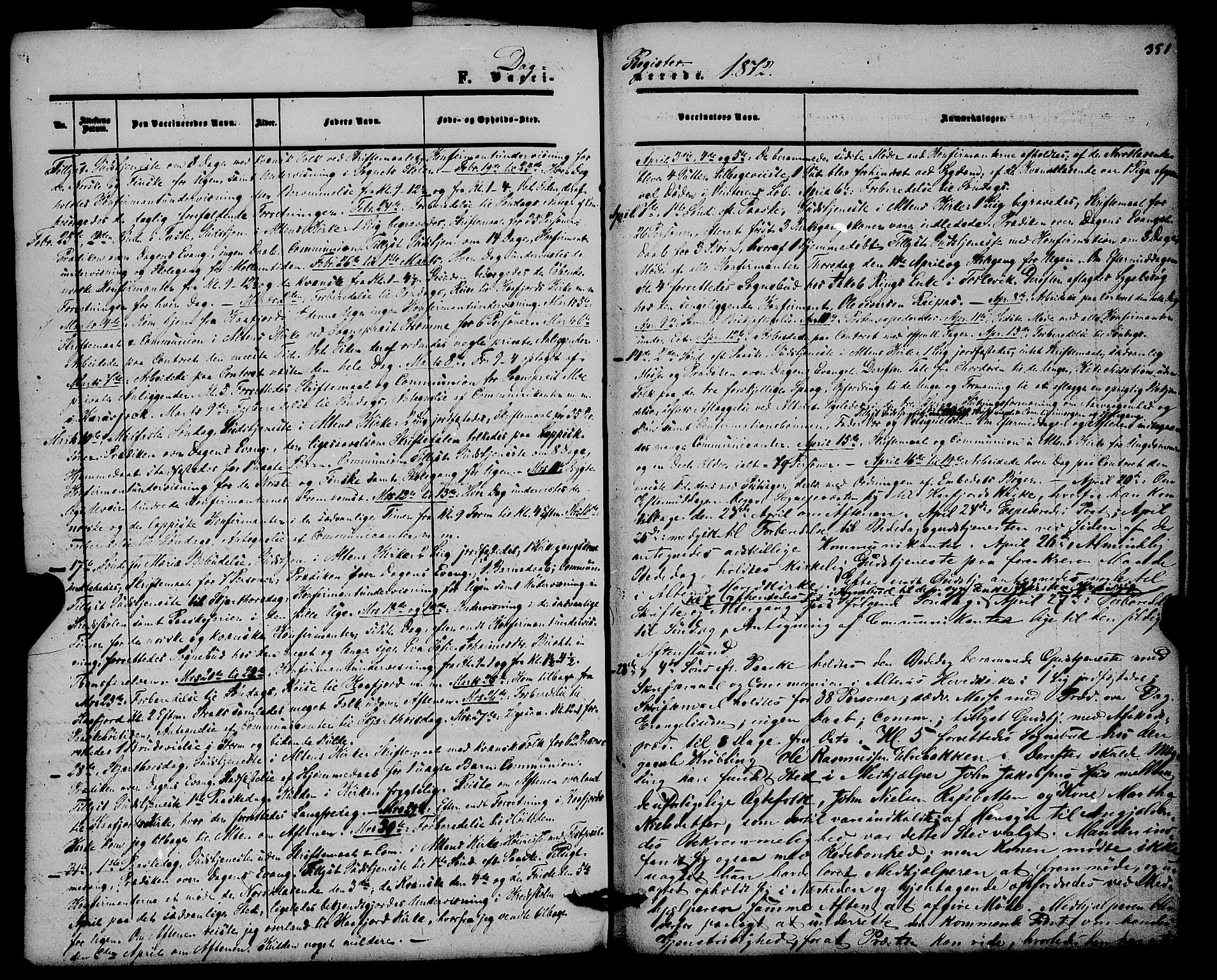 Alta sokneprestkontor, SATØ/S-1338/H/Ha/L0001.kirke: Parish register (official) no. 1, 1858-1878, p. 351