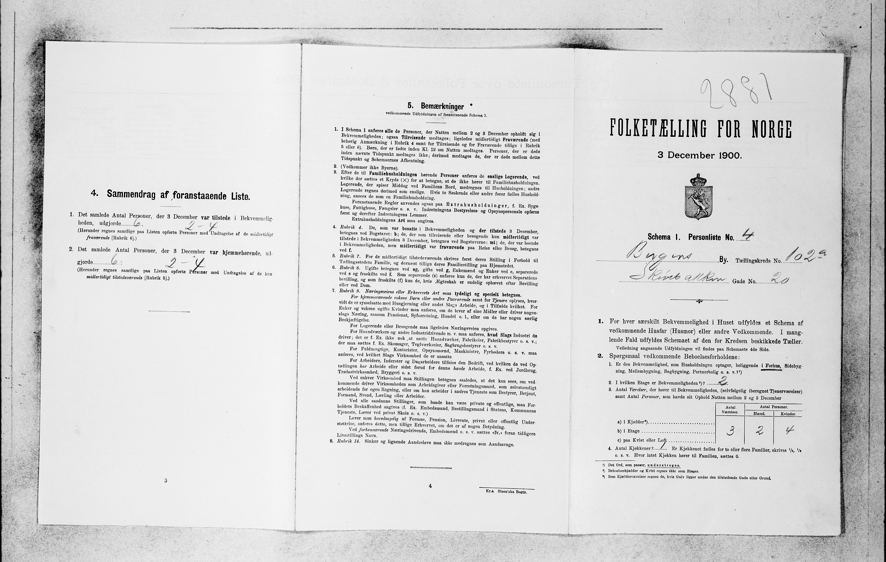 SAB, 1900 census for Bergen, 1900, p. 21319