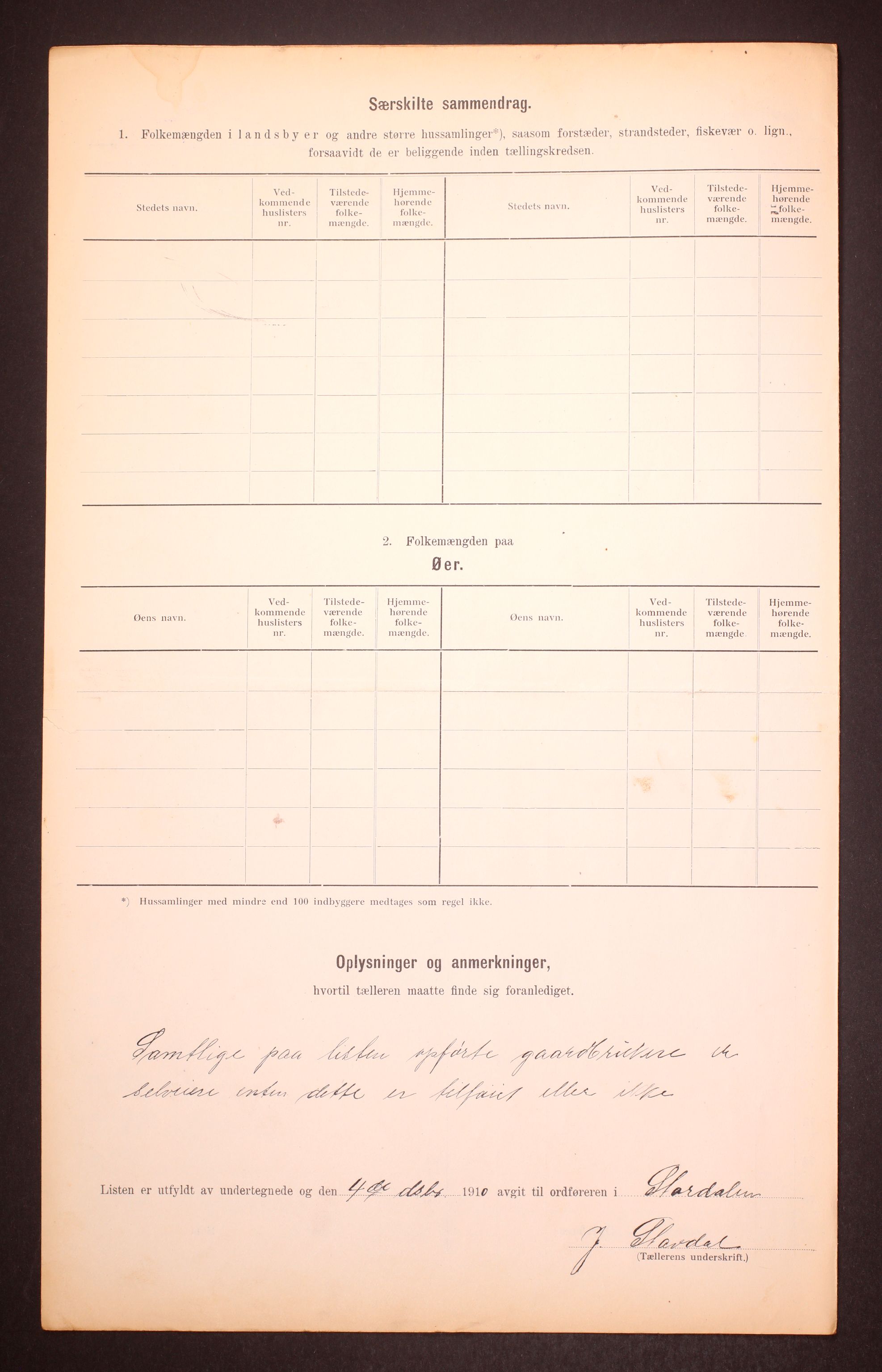 RA, 1910 census for Stordal, 1910, p. 12