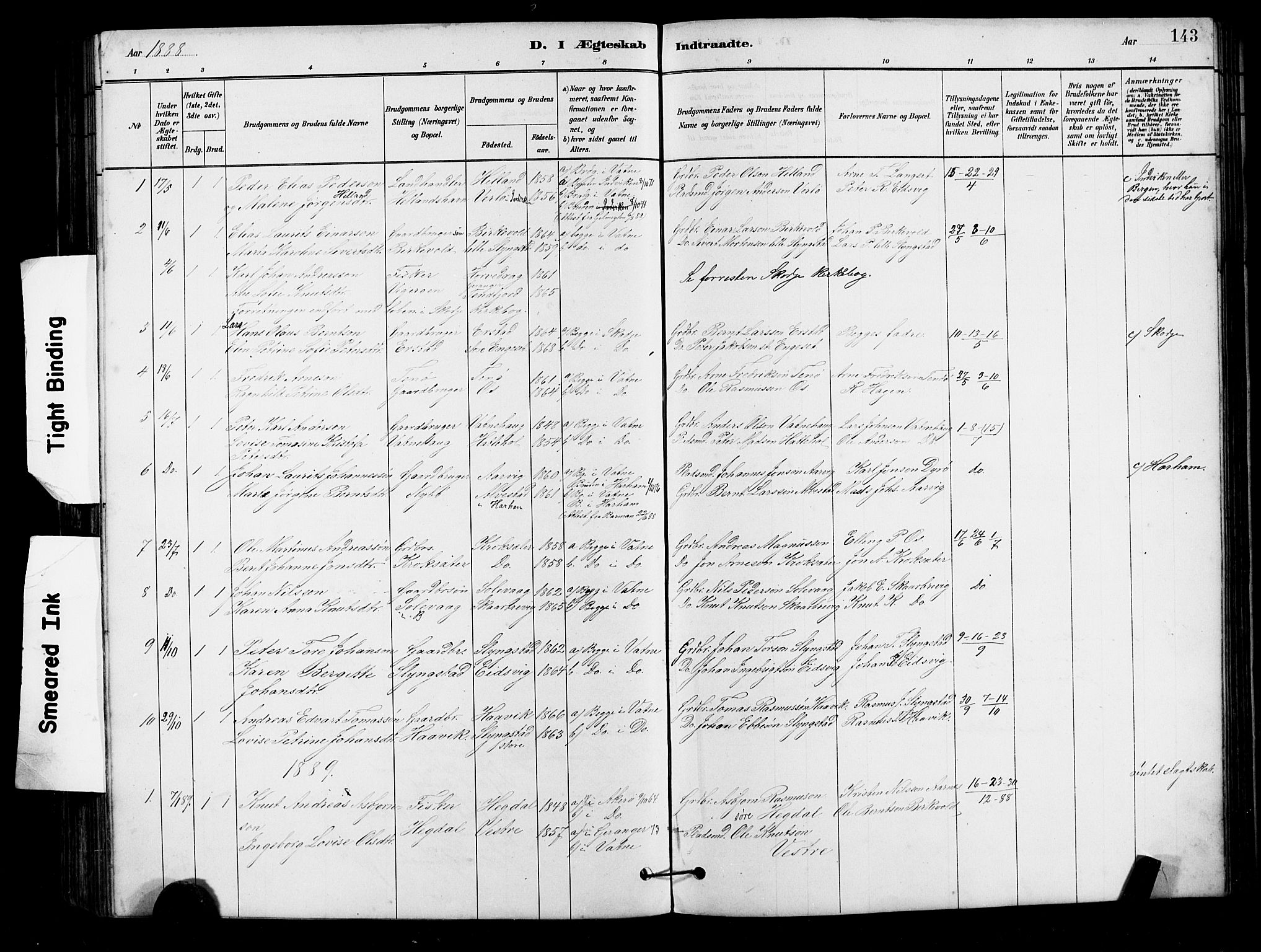 Ministerialprotokoller, klokkerbøker og fødselsregistre - Møre og Romsdal, AV/SAT-A-1454/525/L0376: Parish register (copy) no. 525C02, 1880-1902, p. 143