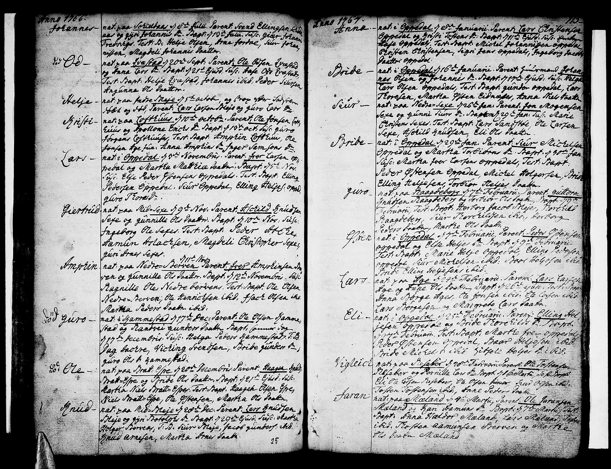 Ullensvang sokneprestembete, AV/SAB-A-78701/H/Haa: Parish register (official) no. A 6 /1, 1758-1788, p. 115