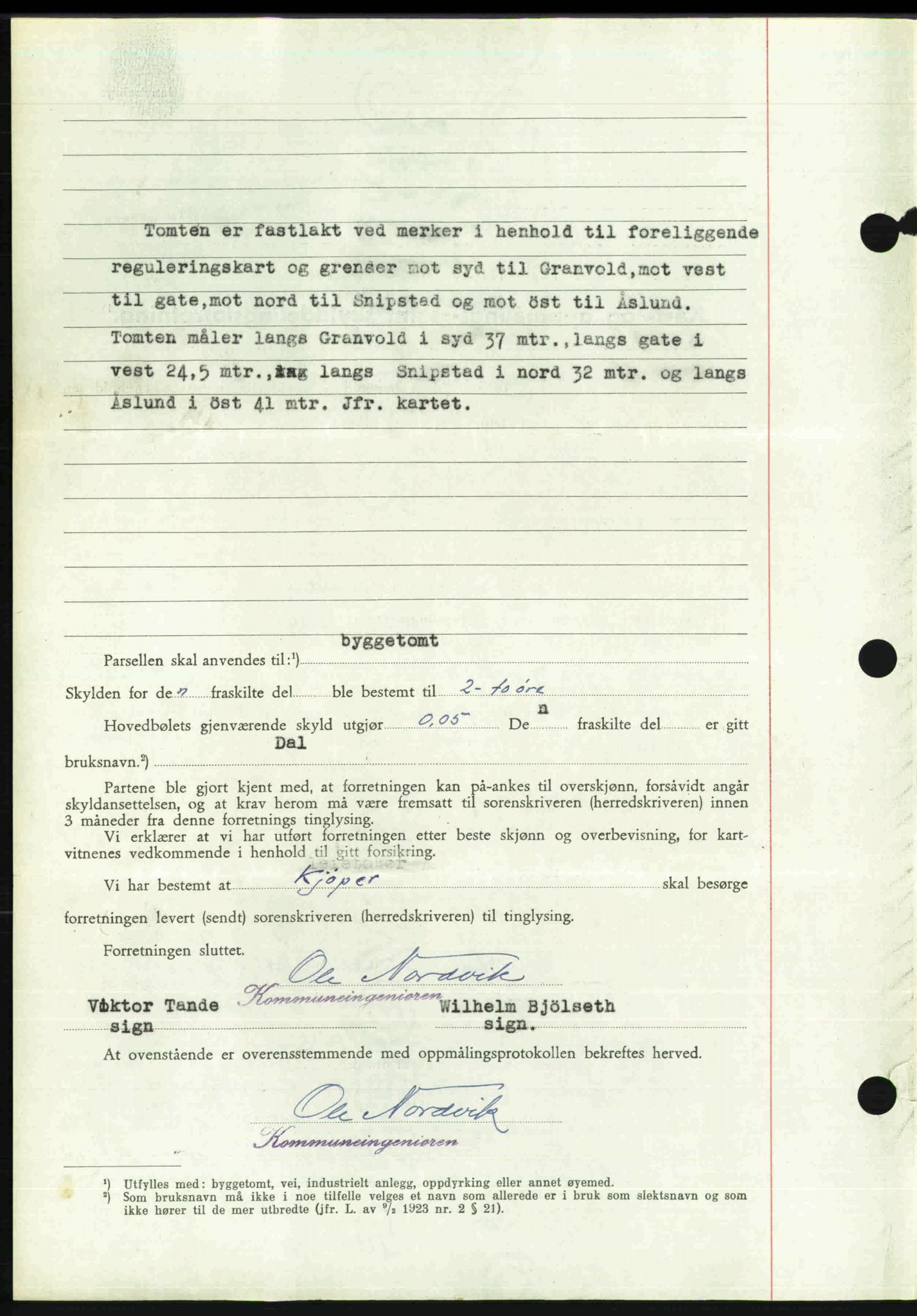 Toten tingrett, SAH/TING-006/H/Hb/Hbc/L0020: Mortgage book no. Hbc-20, 1948-1948, Diary no: : 3412/1948
