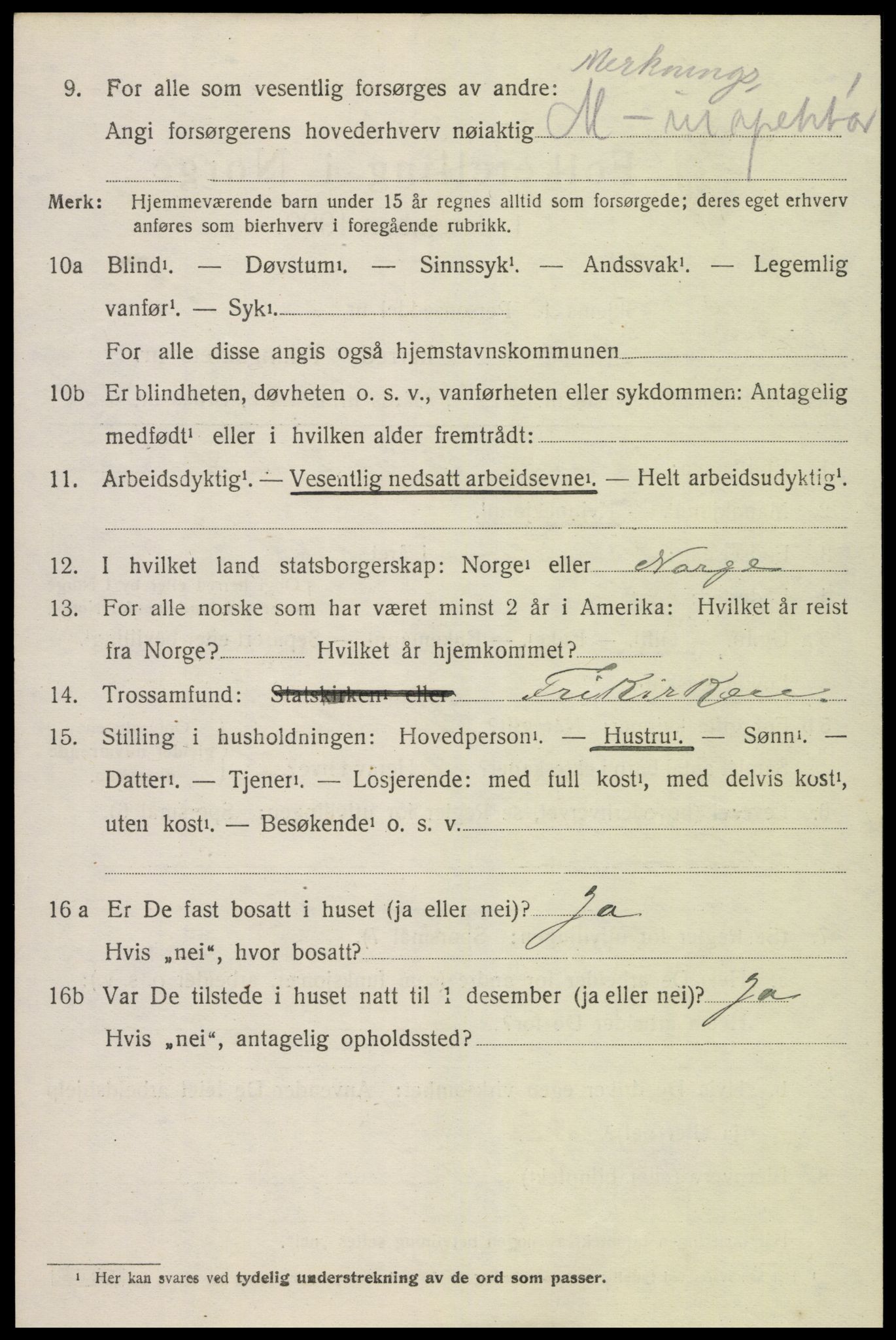 SAK, 1920 census for Øyestad, 1920, p. 9245