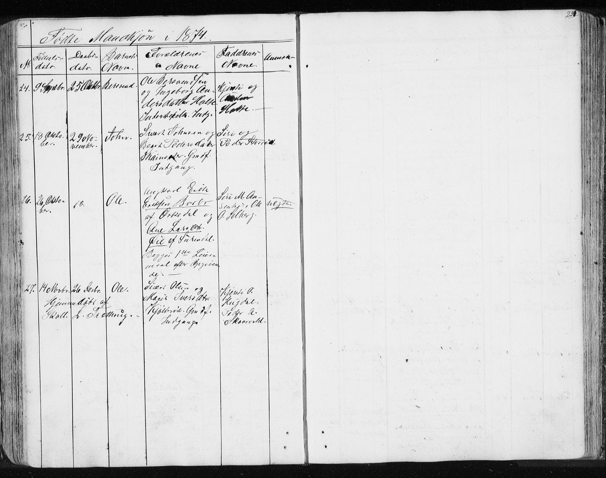 Ministerialprotokoller, klokkerbøker og fødselsregistre - Sør-Trøndelag, AV/SAT-A-1456/689/L1043: Parish register (copy) no. 689C02, 1816-1892, p. 234