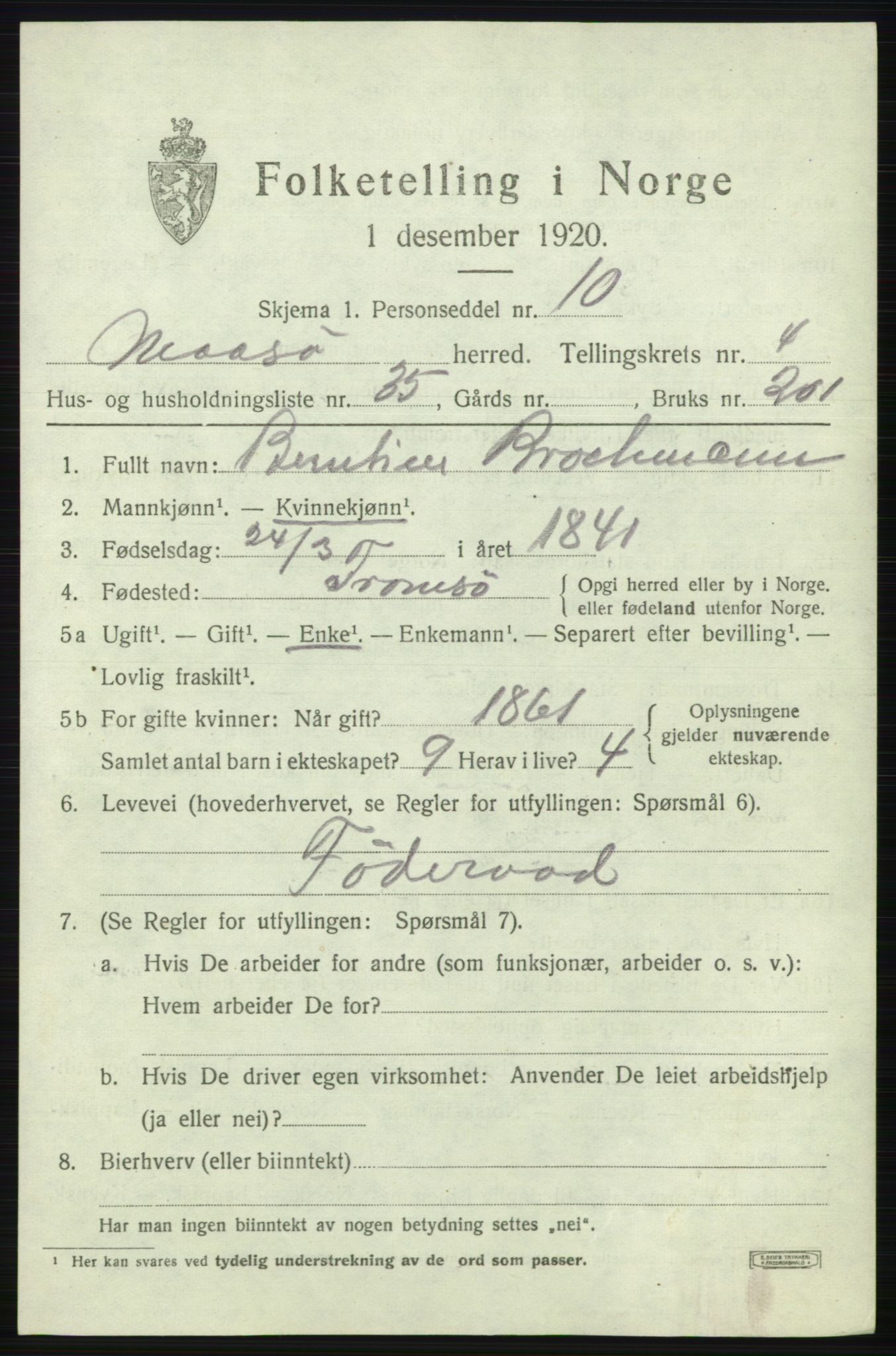 SATØ, 1920 census for Måsøy, 1920, p. 2242