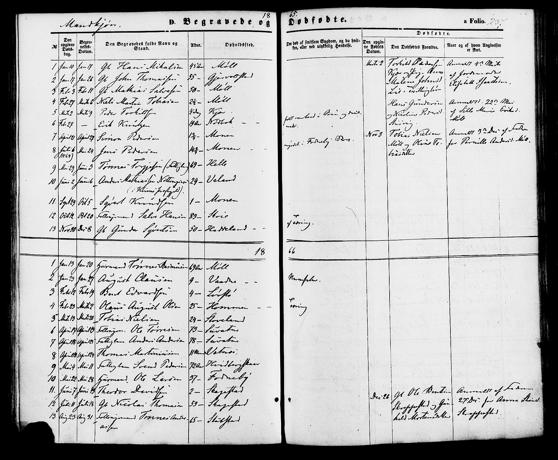 Holum sokneprestkontor, SAK/1111-0022/F/Fa/Faa/L0006: Parish register (official) no. A 6, 1865-1883, p. 237