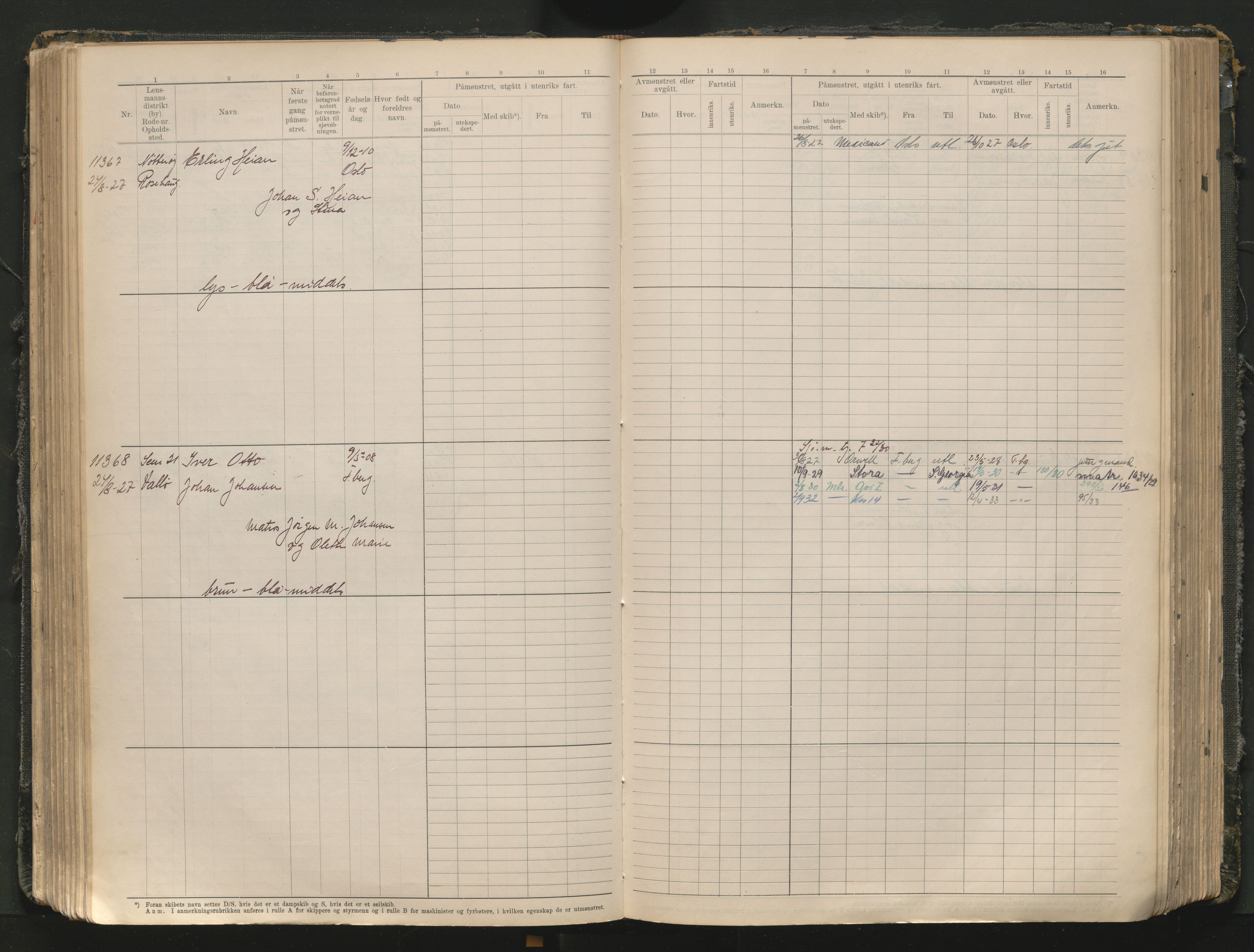Tønsberg innrulleringskontor, AV/SAKO-A-786/F/Fc/Fcb/L0012: Hovedrulle Patent nr. 10828-12216, 1925-1948