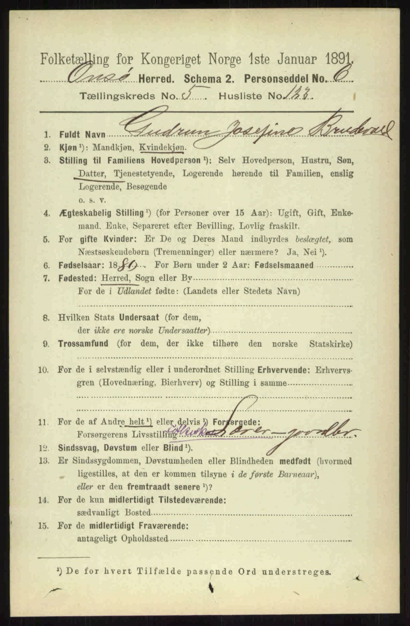 RA, 1891 census for 0134 Onsøy, 1891, p. 4658