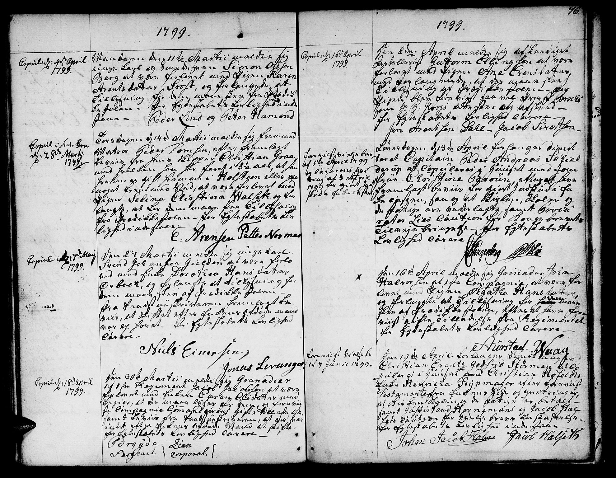 Ministerialprotokoller, klokkerbøker og fødselsregistre - Sør-Trøndelag, SAT/A-1456/601/L0041: Parish register (official) no. 601A09, 1784-1801, p. 76