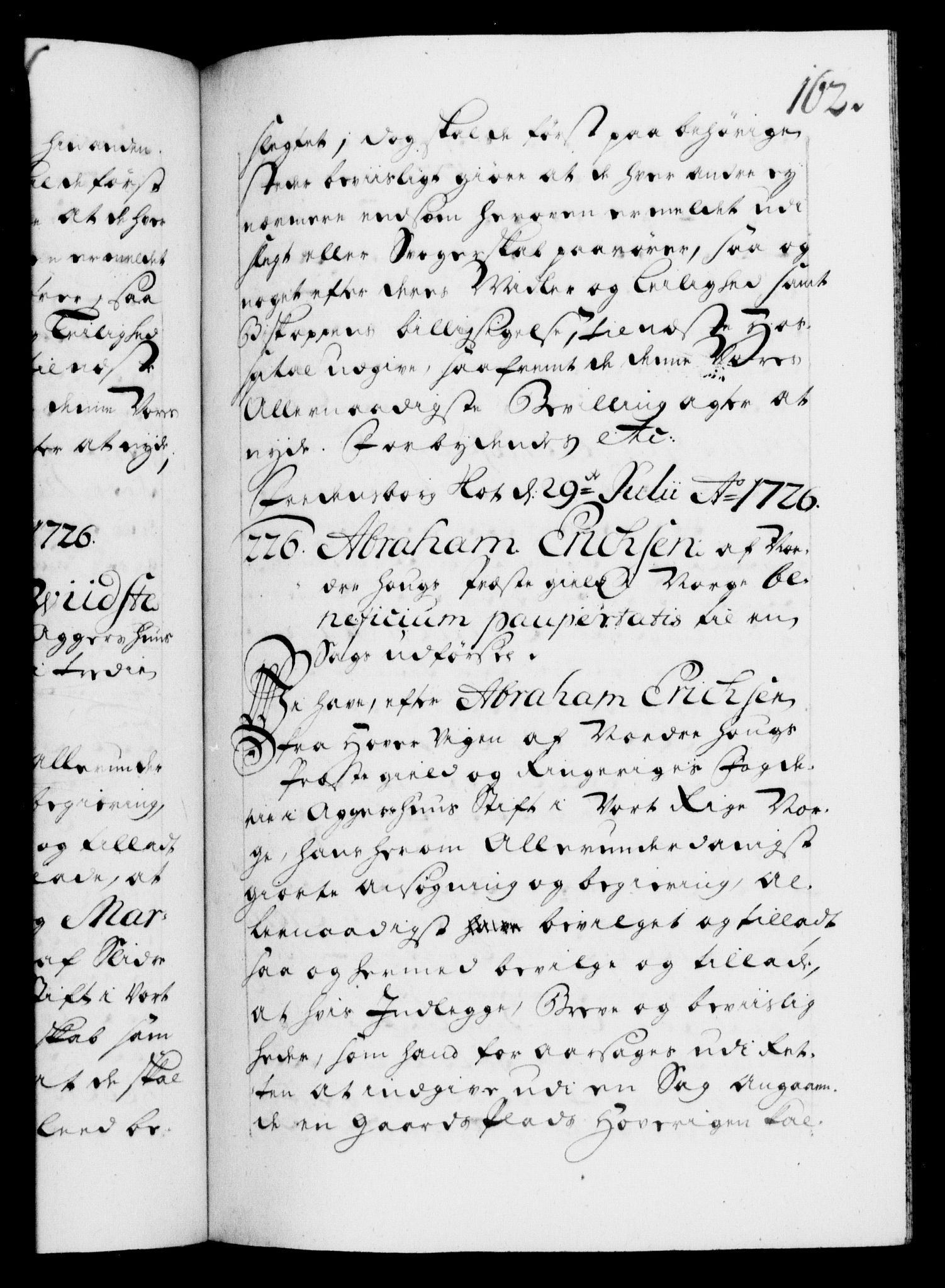 Danske Kanselli 1572-1799, RA/EA-3023/F/Fc/Fca/Fcaa/L0025: Norske registre, 1726-1728, p. 162a