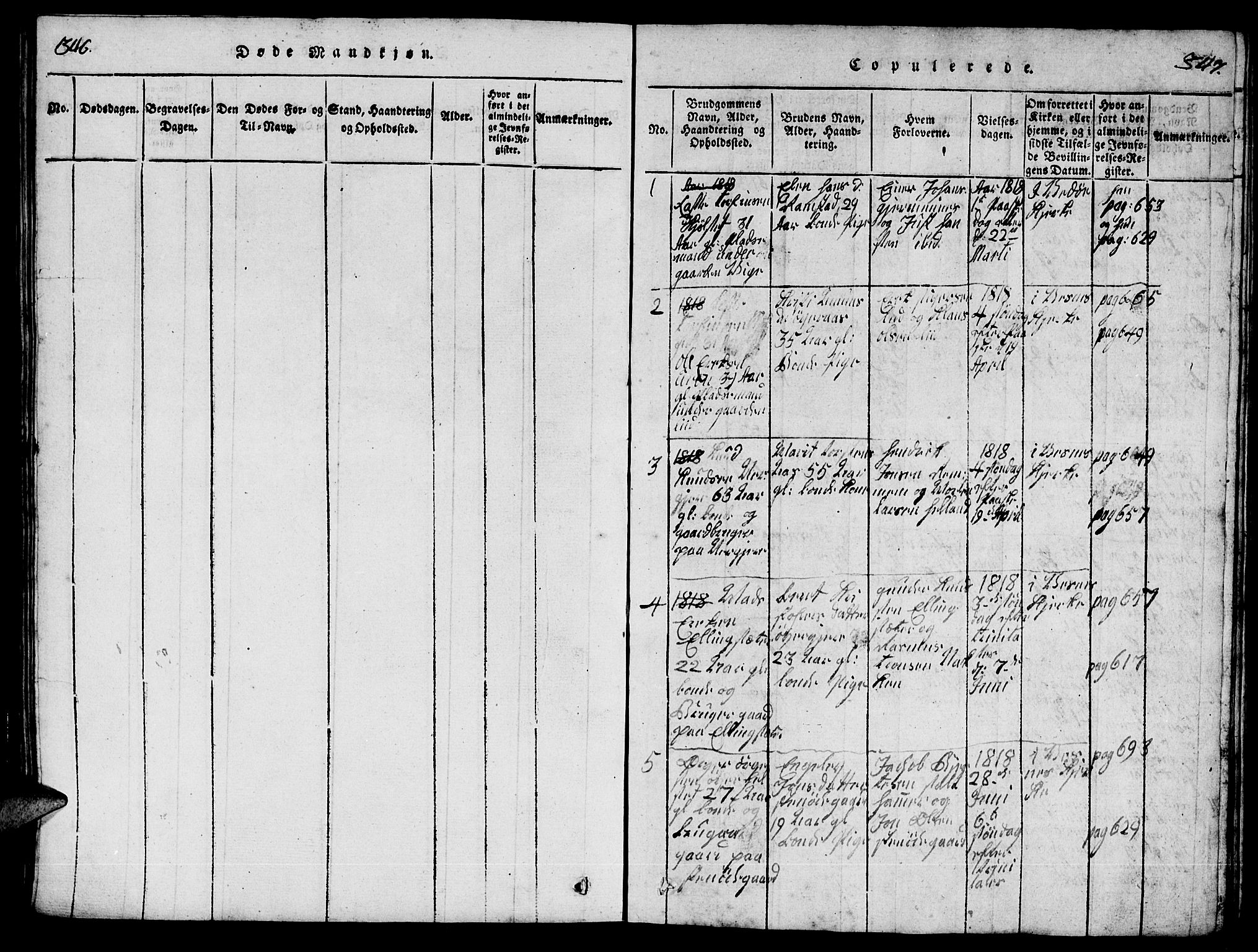 Ministerialprotokoller, klokkerbøker og fødselsregistre - Møre og Romsdal, SAT/A-1454/539/L0535: Parish register (copy) no. 539C01, 1818-1842, p. 346-347