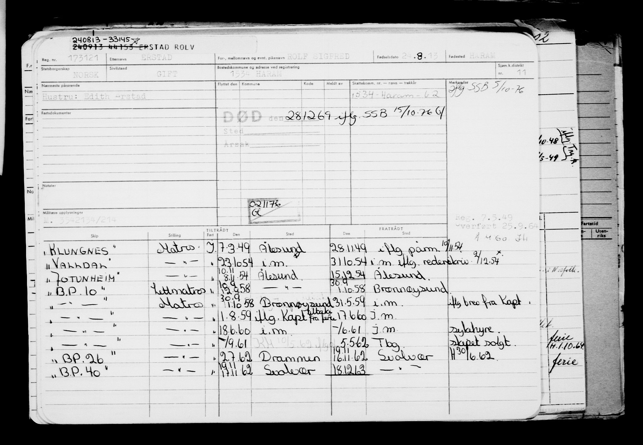 Direktoratet for sjømenn, AV/RA-S-3545/G/Gb/L0114: Hovedkort, 1913, p. 855