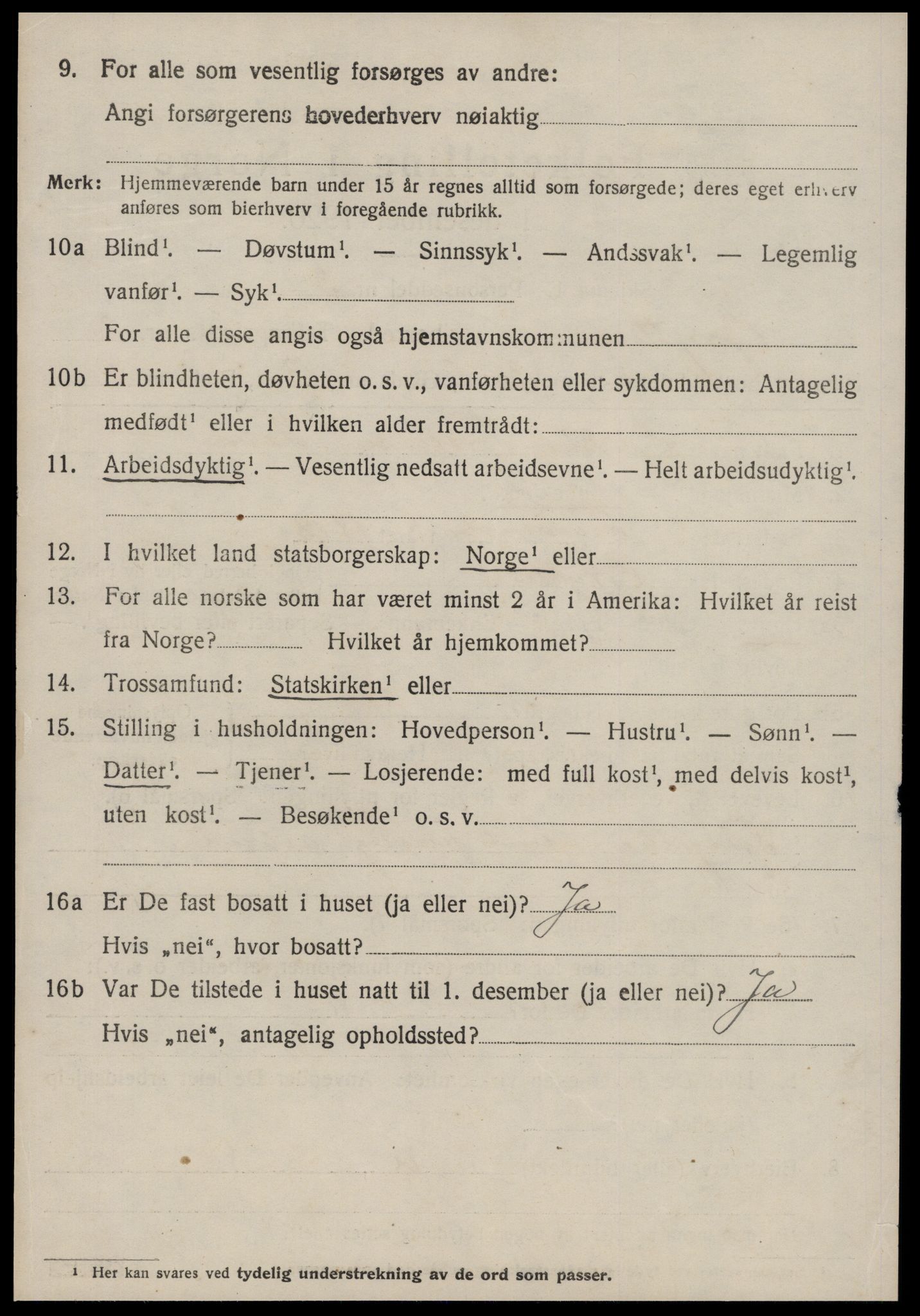 SAT, 1920 census for Grytten, 1920, p. 2223