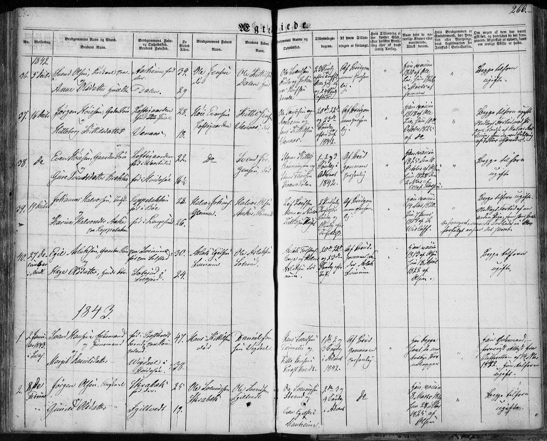 Seljord kirkebøker, SAKO/A-20/F/Fa/L0011: Parish register (official) no. I 11, 1831-1849, p. 266