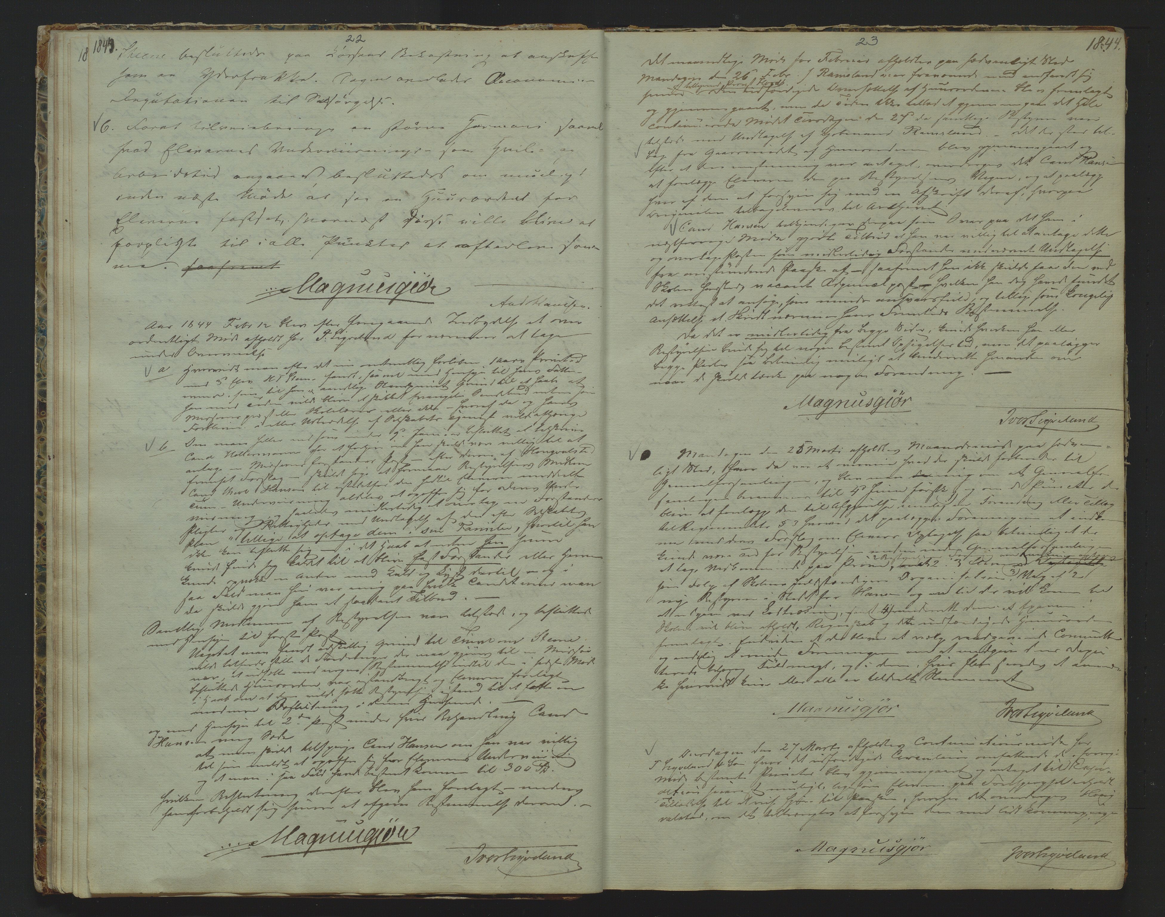Det Norske Misjonsselskap - hovedadministrasjonen, VID/MA-A-1045/D/Da/Daa/L0006: Styreprotokoll nr. I, 12. august 1842 - 6. oktober 1853, 1842-1853, p. 184-185