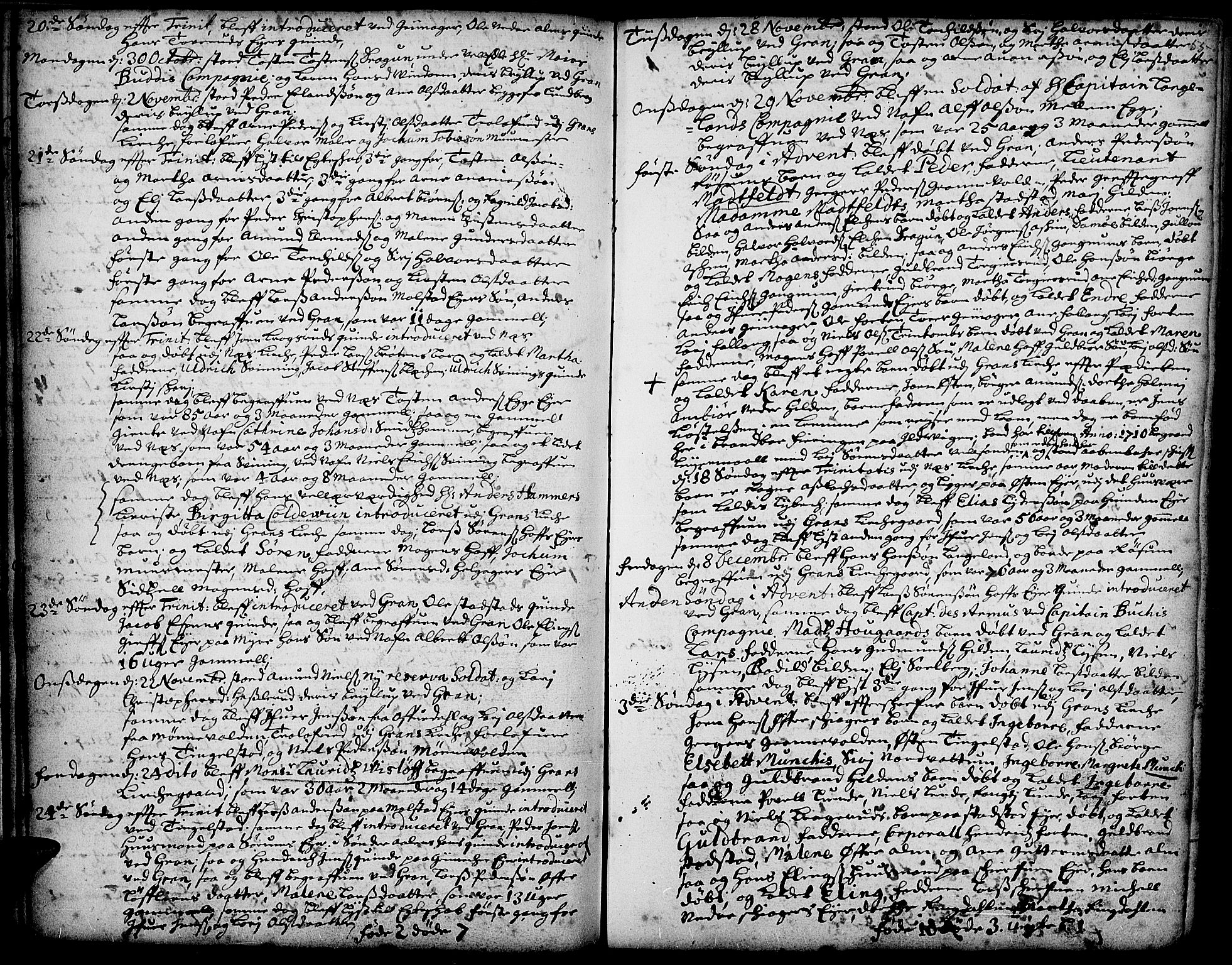 Gran prestekontor, AV/SAH-PREST-112/H/Ha/Haa/L0001: Parish register (official) no. 1, 1707-1731, p. 55