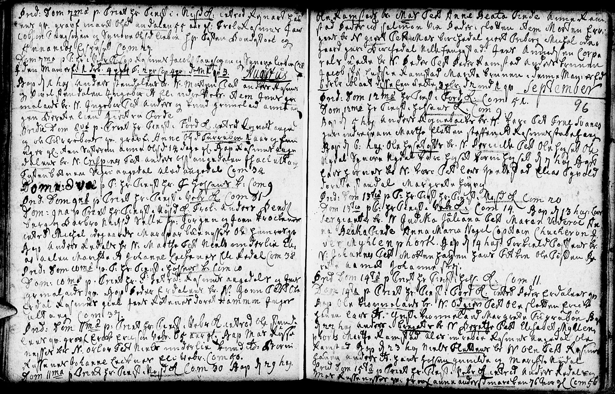Førde sokneprestembete, SAB/A-79901/H/Haa/Haaa/L0002: Parish register (official) no. A 2, 1728-1748, p. 96